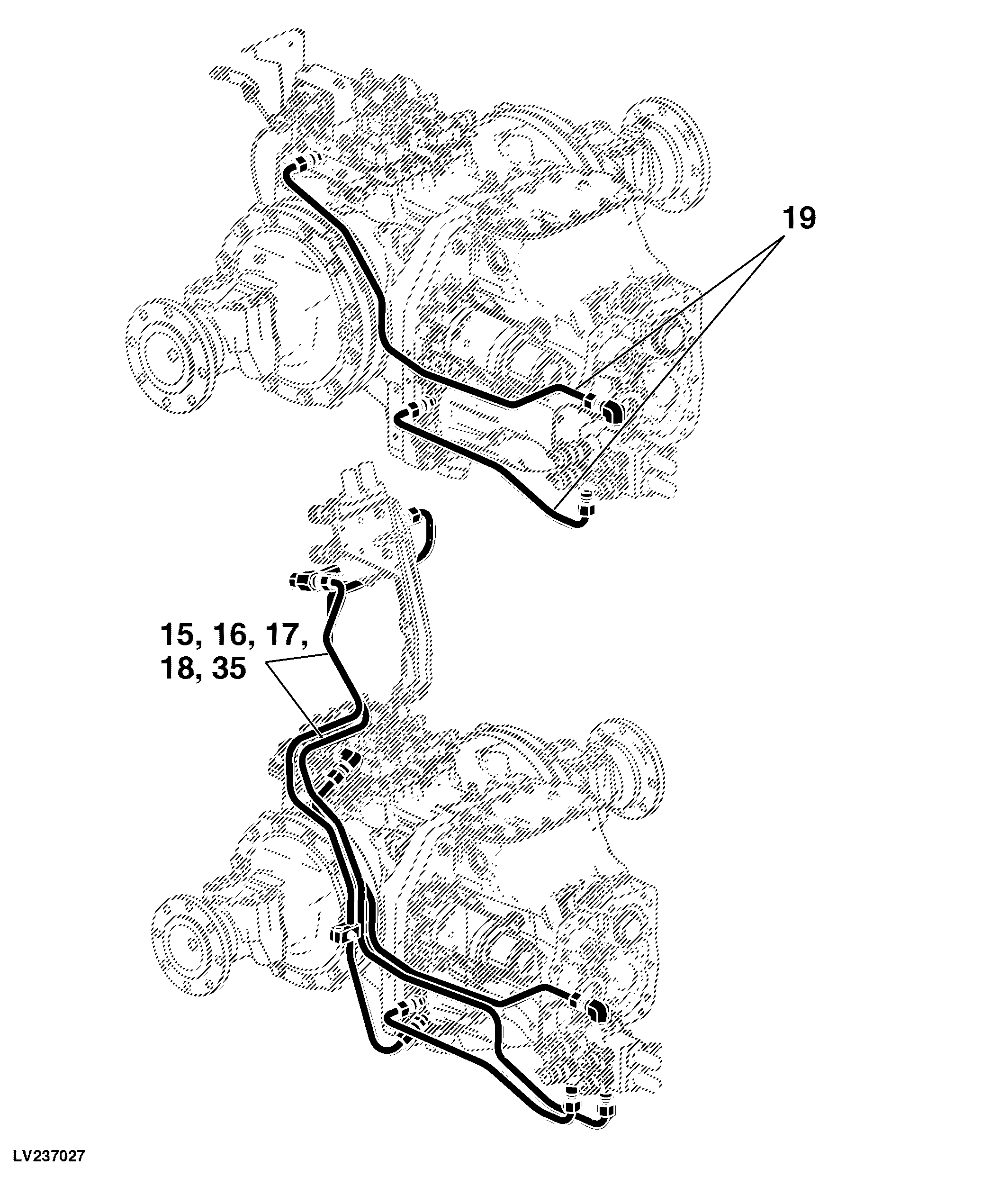 71 Selective Control Valve, Controls And Lines Tractor
