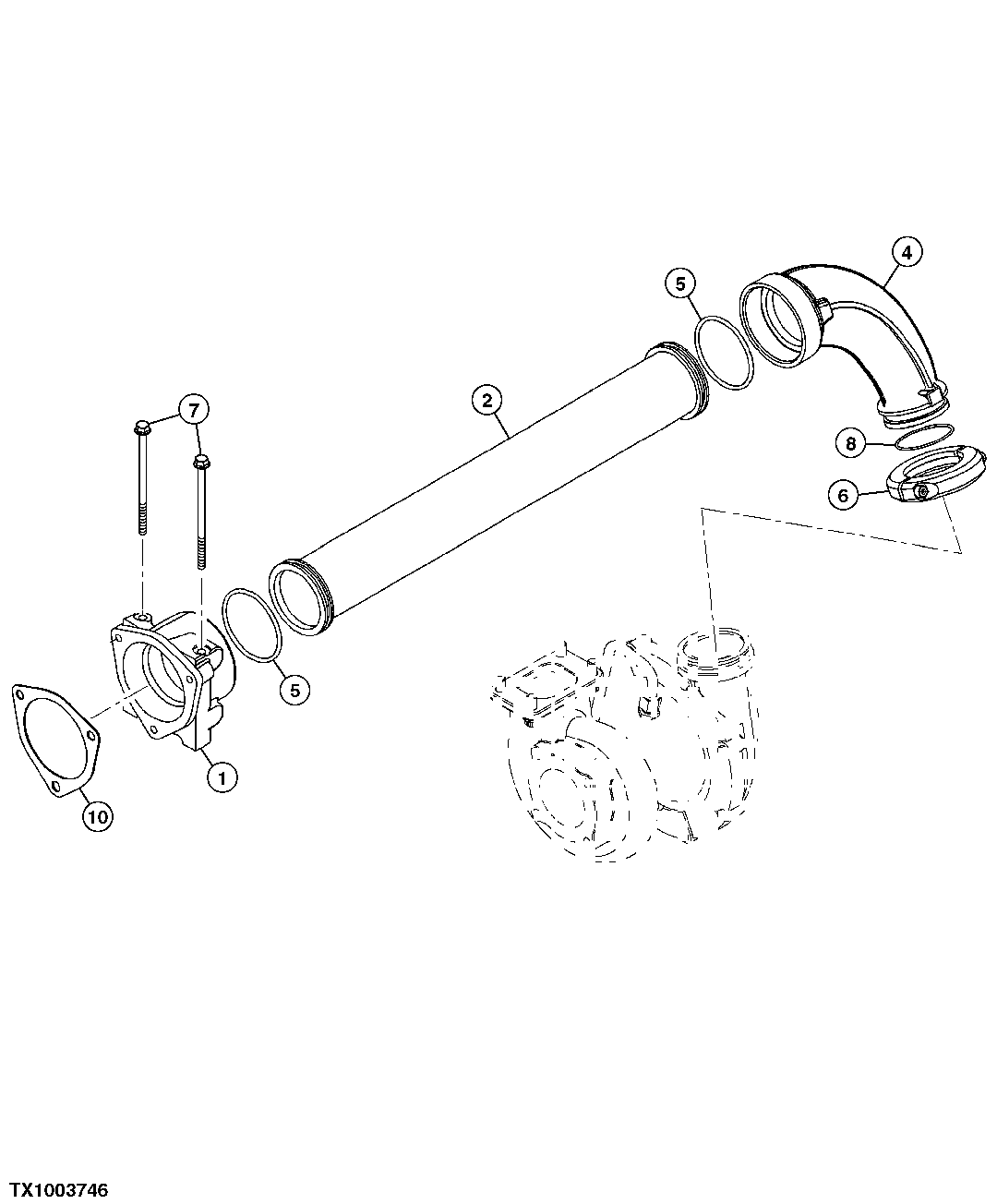 Turbocharger Air Intake Pipe (E.S.N. -2009040520)