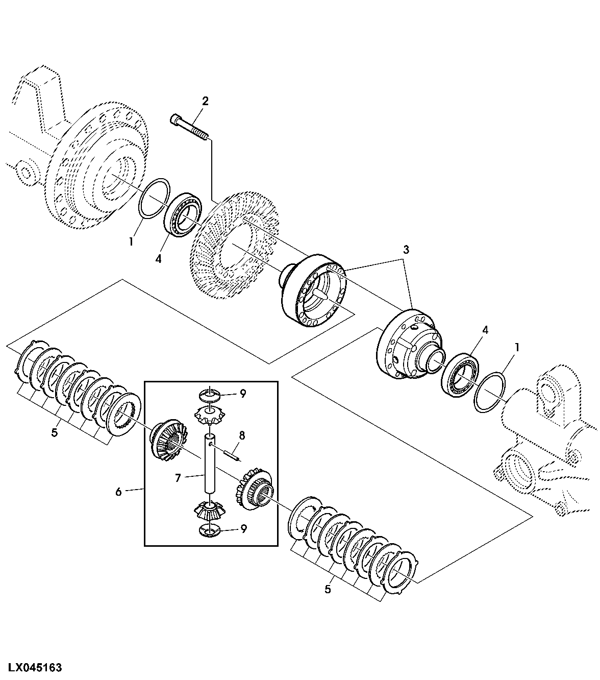 Multiple Disk Self-Lock. Differential, MFWD-Axle