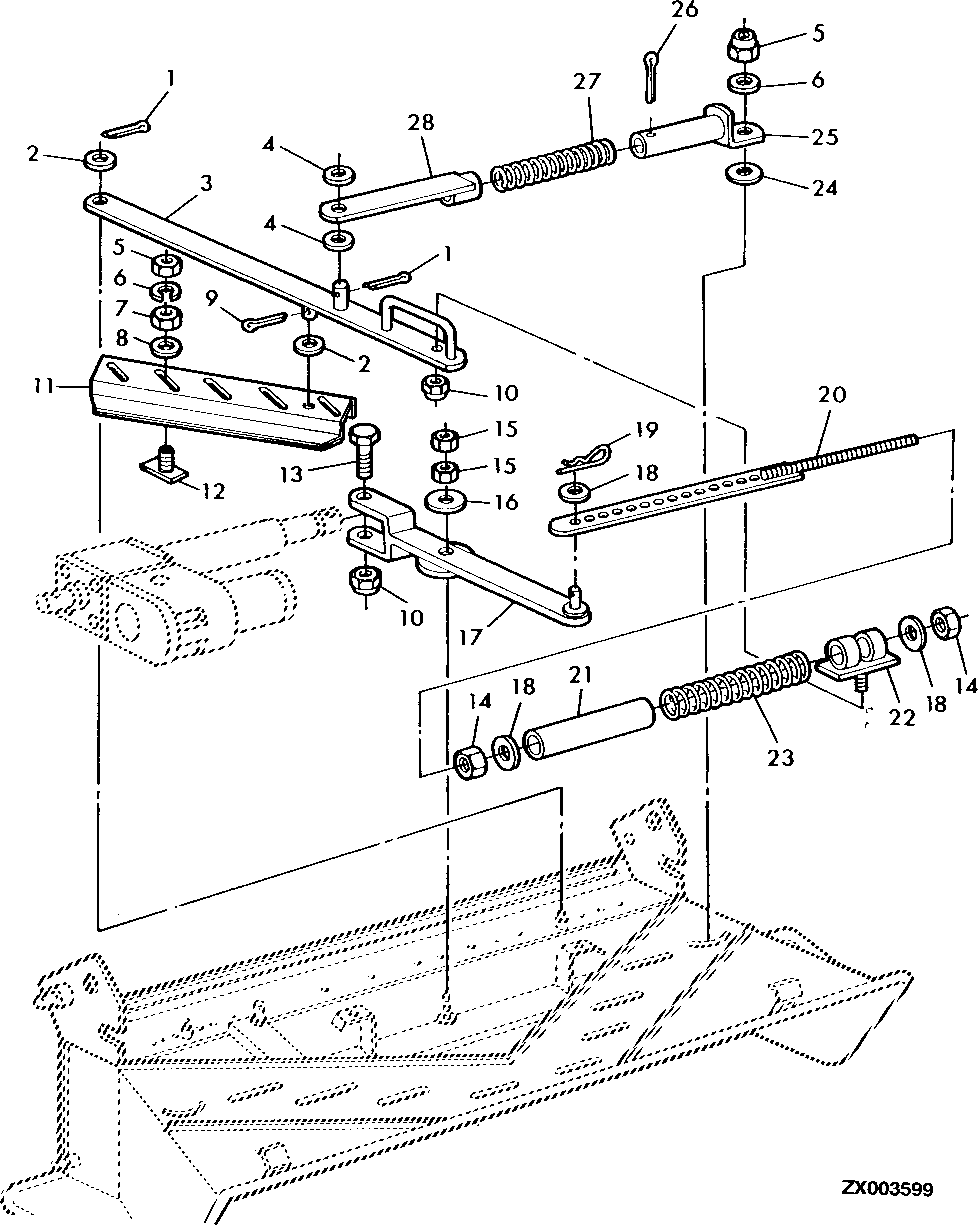 ADJUSTING DEVICE, ELECTRICALLY ADJUSTABLE STRAW DISTRIBUTOR (UP TO CHOPPER SERIAL NO.Z0PPC, Z0PPD)