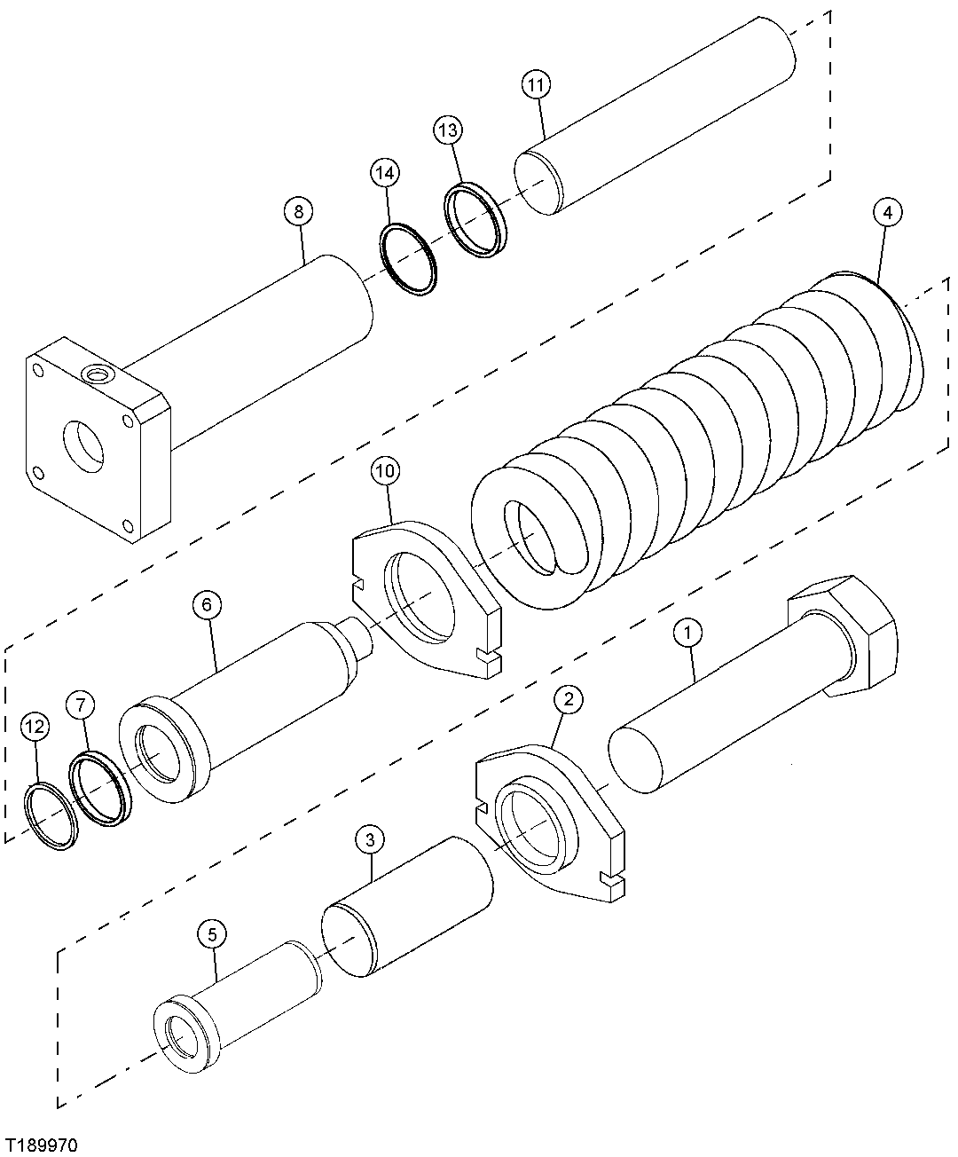 TRACK CHAIN ADJUSTER/TENSIONER SPRING COMPONENT PARTS