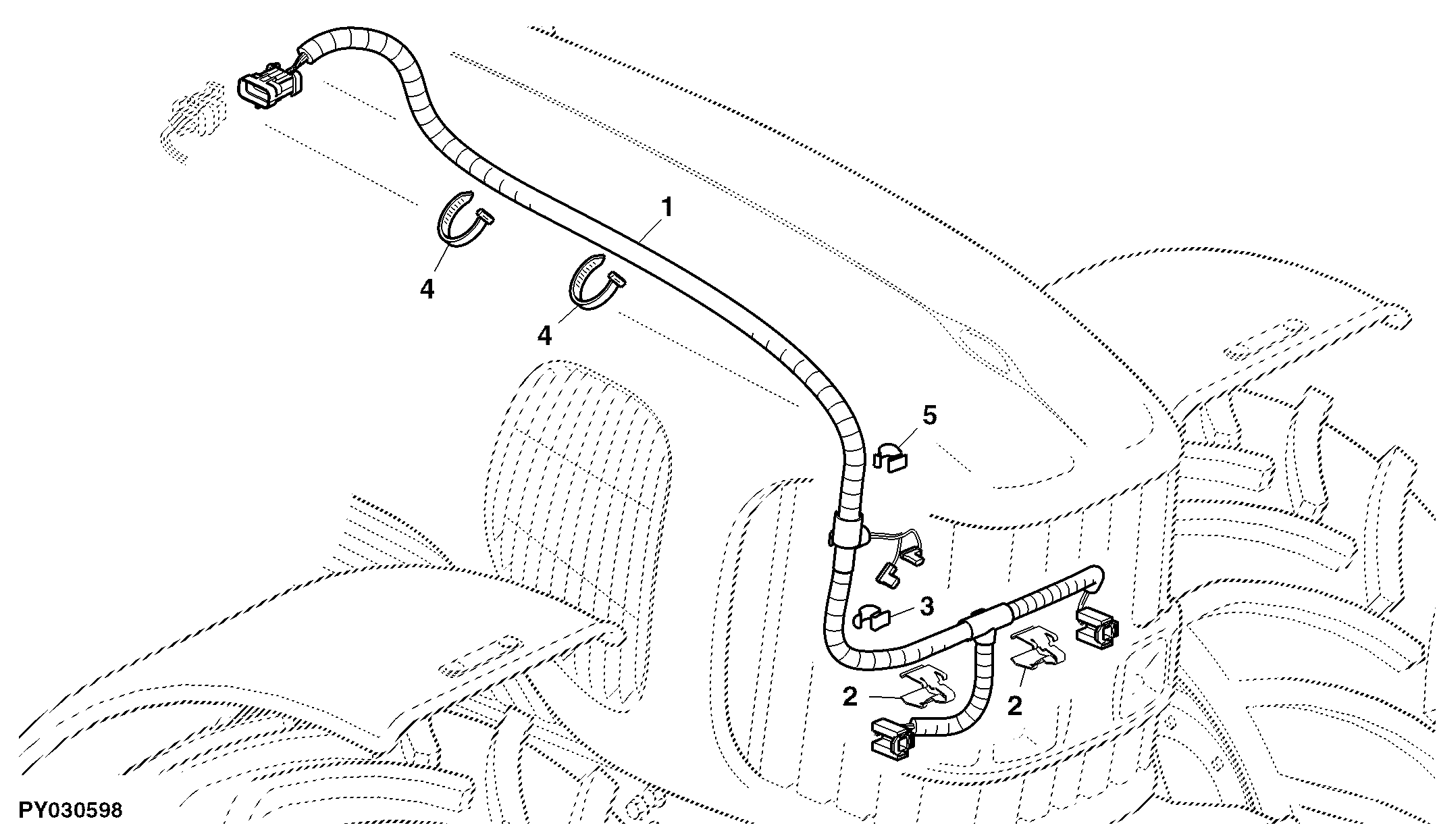 Wiring Harness, Headlights And Worklights (Front Grille)