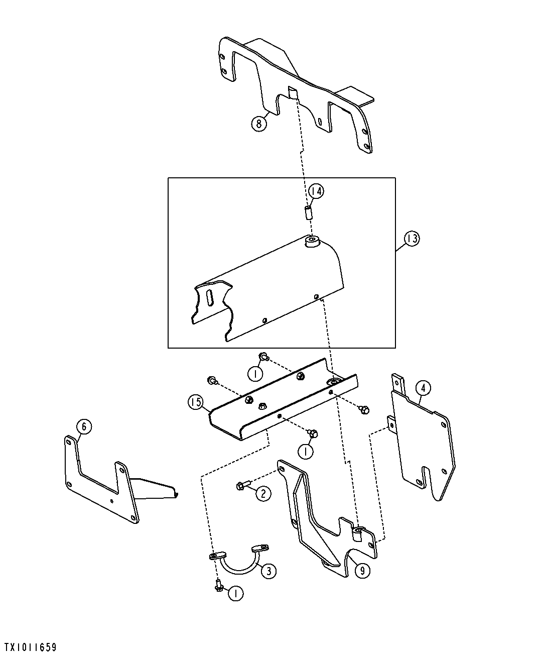 EQUIPMENT AND ENGINE FRAME COVERS AND GUARDS (WITH WINCH SHAFT)