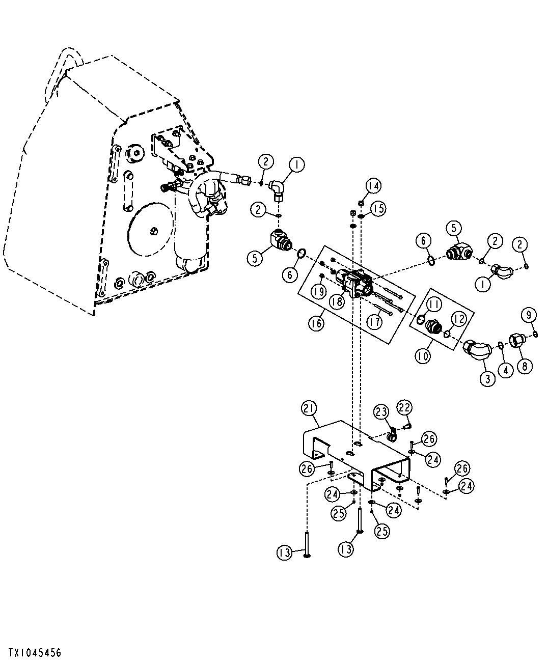 Hydraulics For Winch Plumbing - Bypass Valve & Bracket