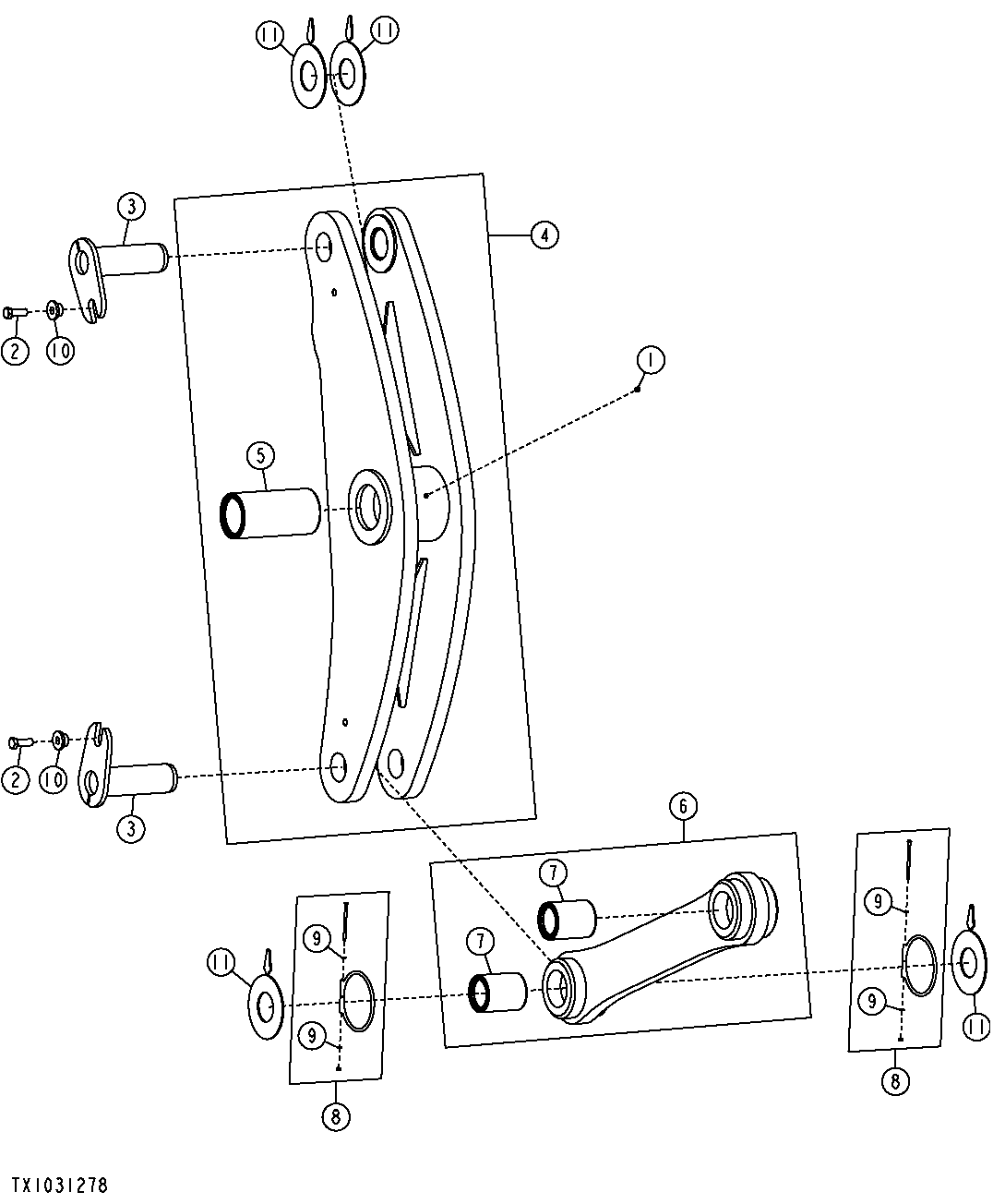 Loader Boom Linkage (Z-Bar) (NeverGrease™) (618134 - )