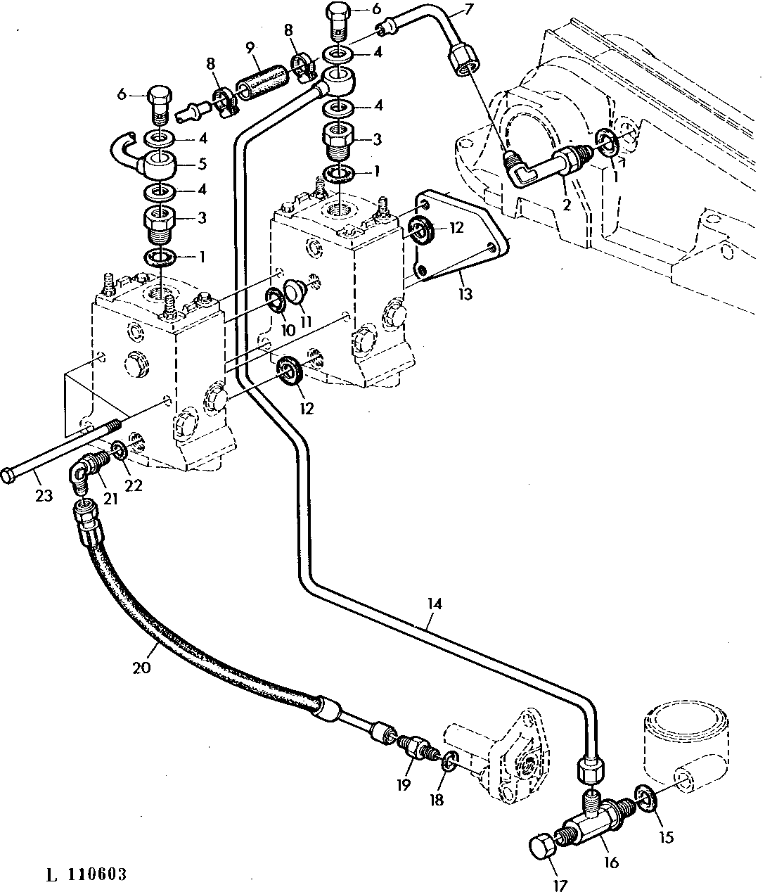 OIL LINES FOR SELECTIVE CONTROL VALVES (POPPET TYPE)