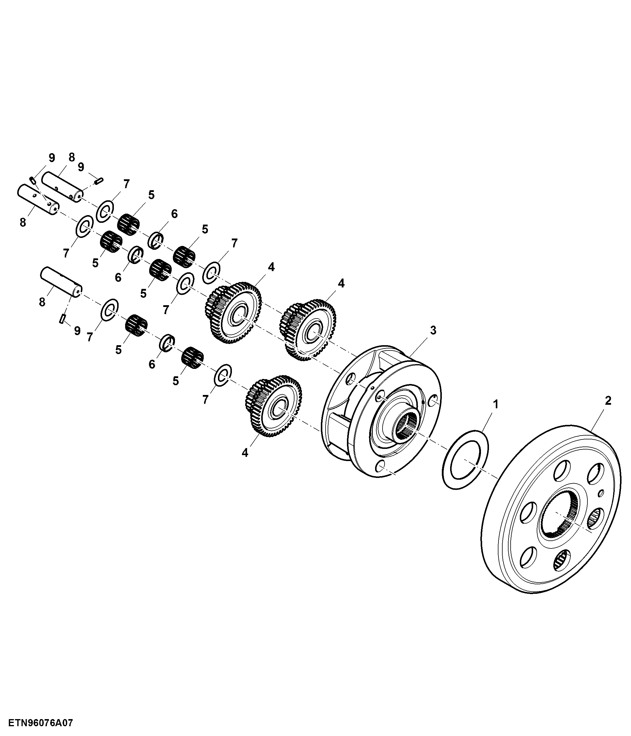 Planet Pinion Carrier, PowrQuad™, W/ Mechanical Reverser Control