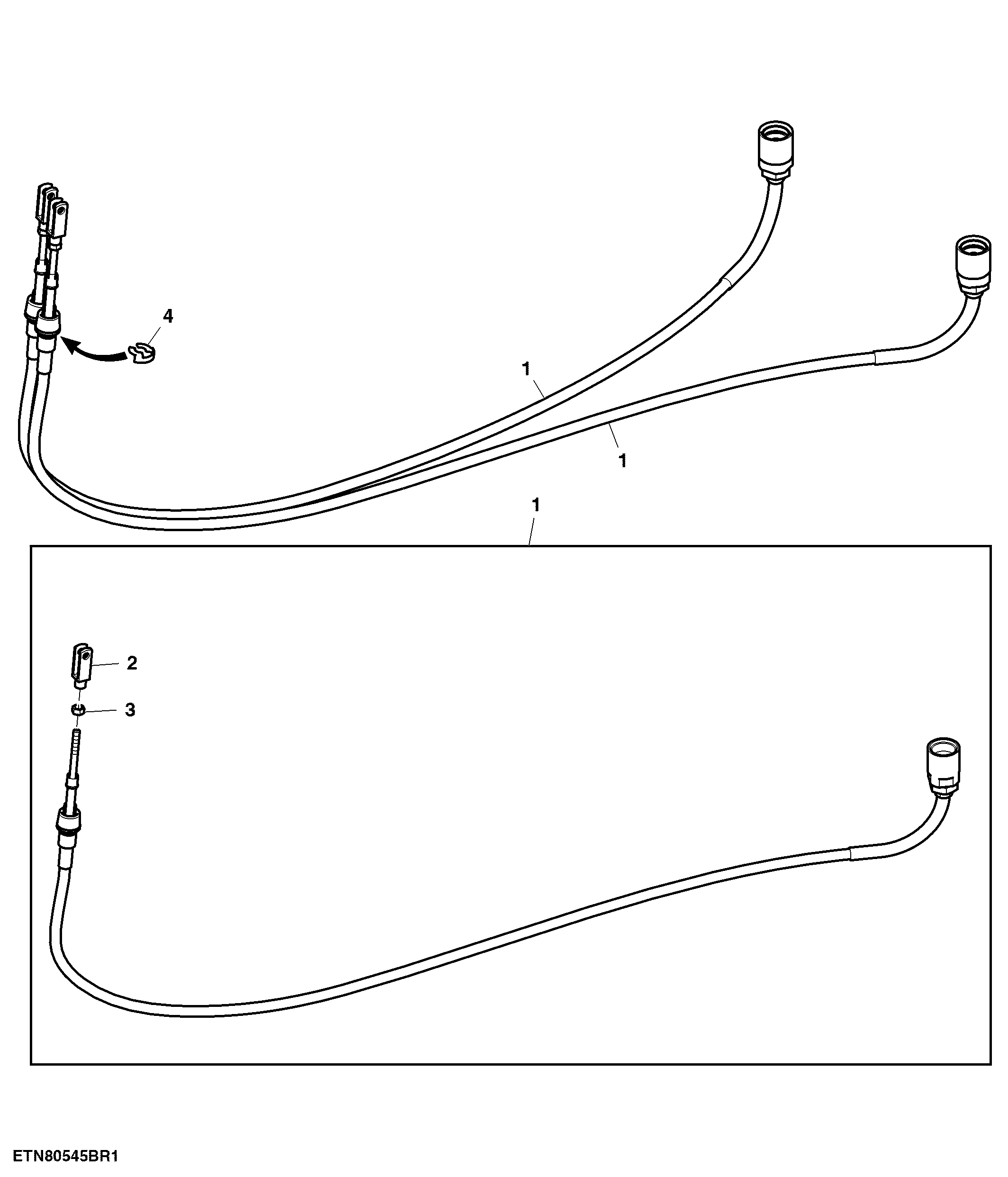 Cable, Lever, Selective Control Valve, 2nd, 3rd