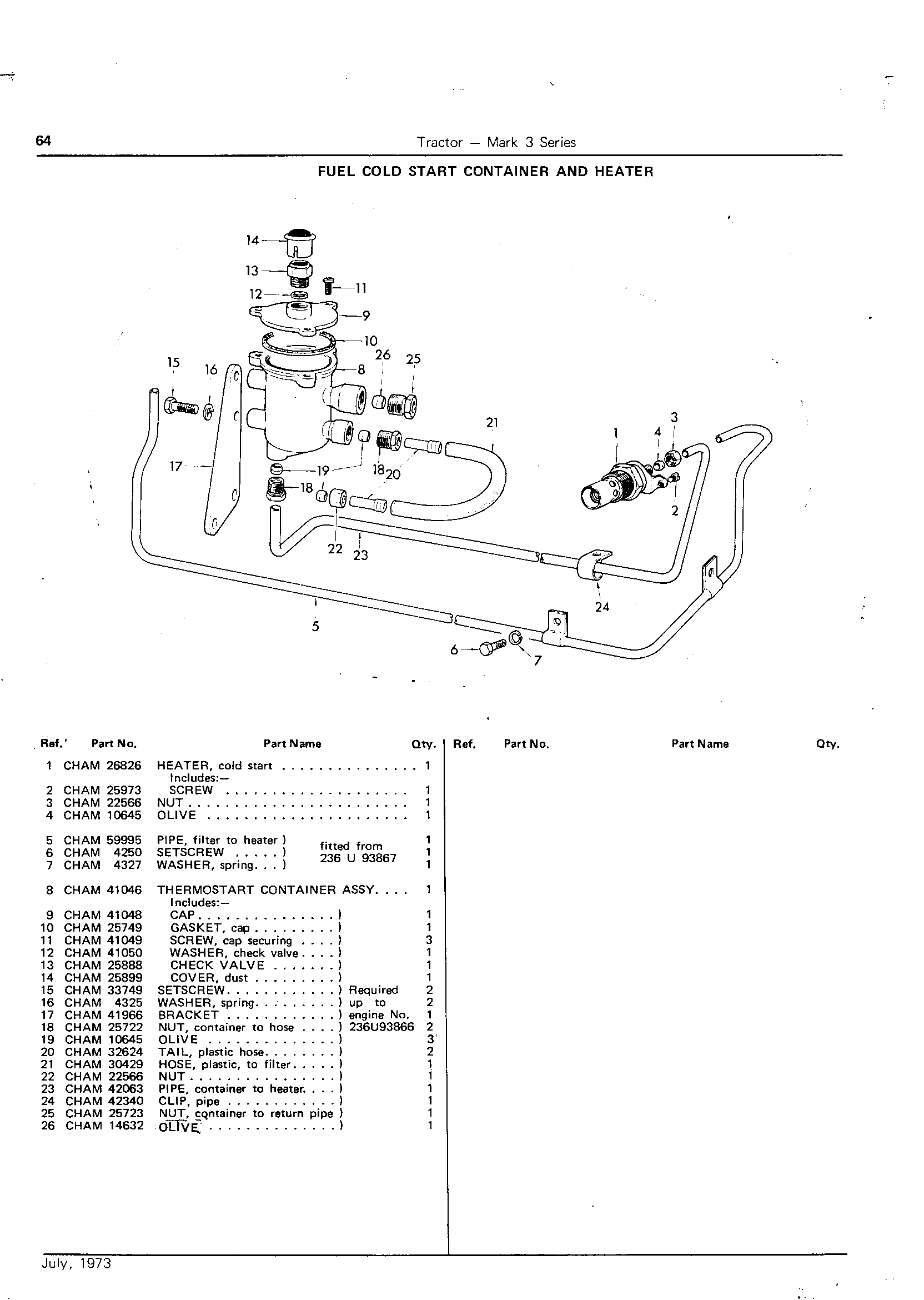 Fuel Cold Start Container and Heater