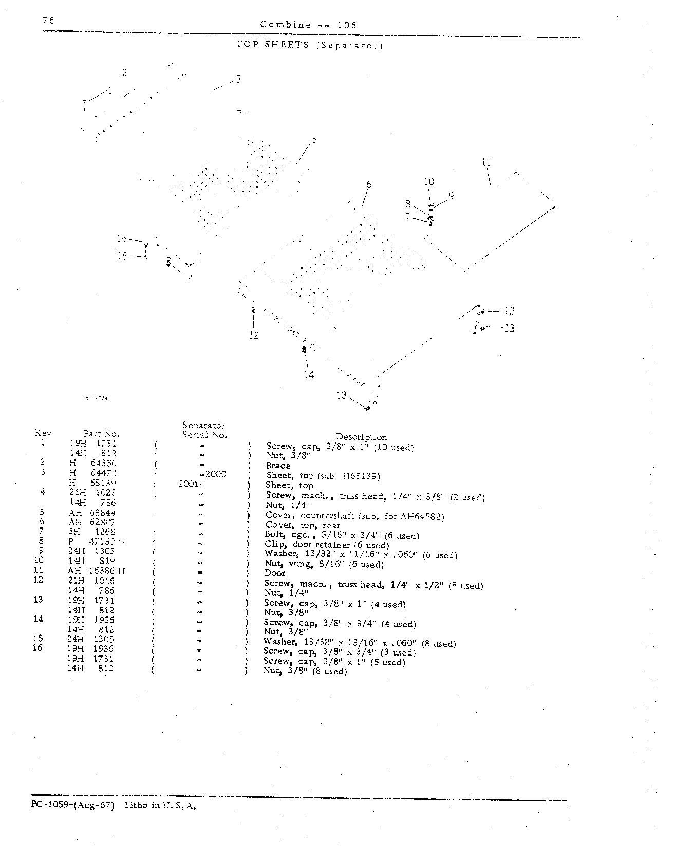 Separator Front, Top, and Side Sheets, Rear Hood, Ladder, Braces, and Skid (Continued)