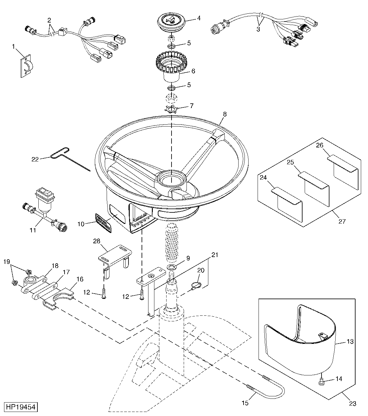 Steering Column Kit, AutoTrac™ Universal 200, North America