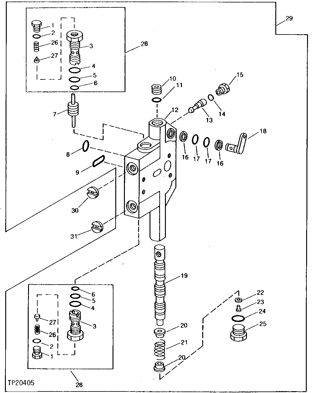 Hydraulic Control Valve Section (Wheel Lean, Circle Side-Shift, Blade Pitch, Blade Side-Shift)
