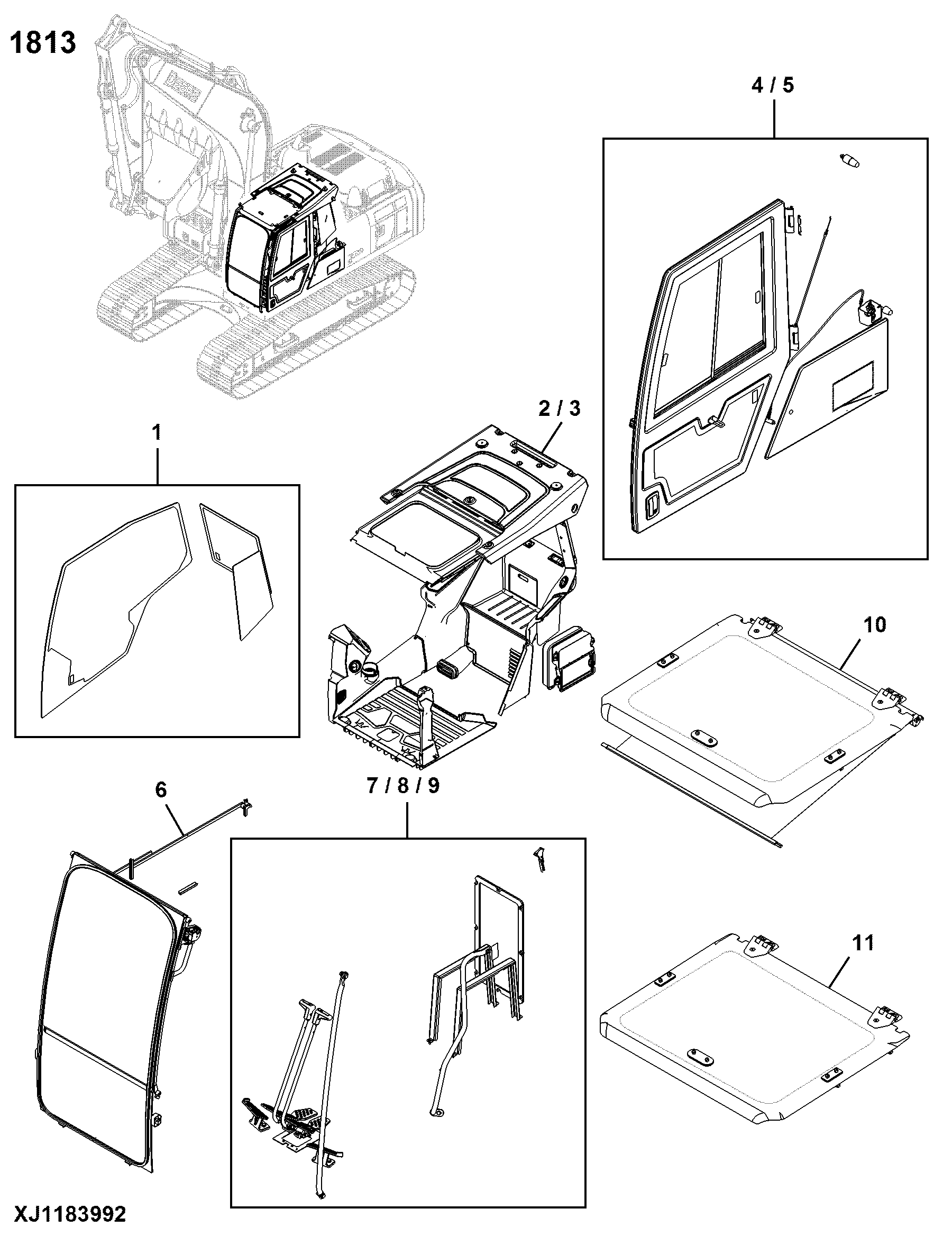 1813 Body Sides, Doors, Shields And Glazing