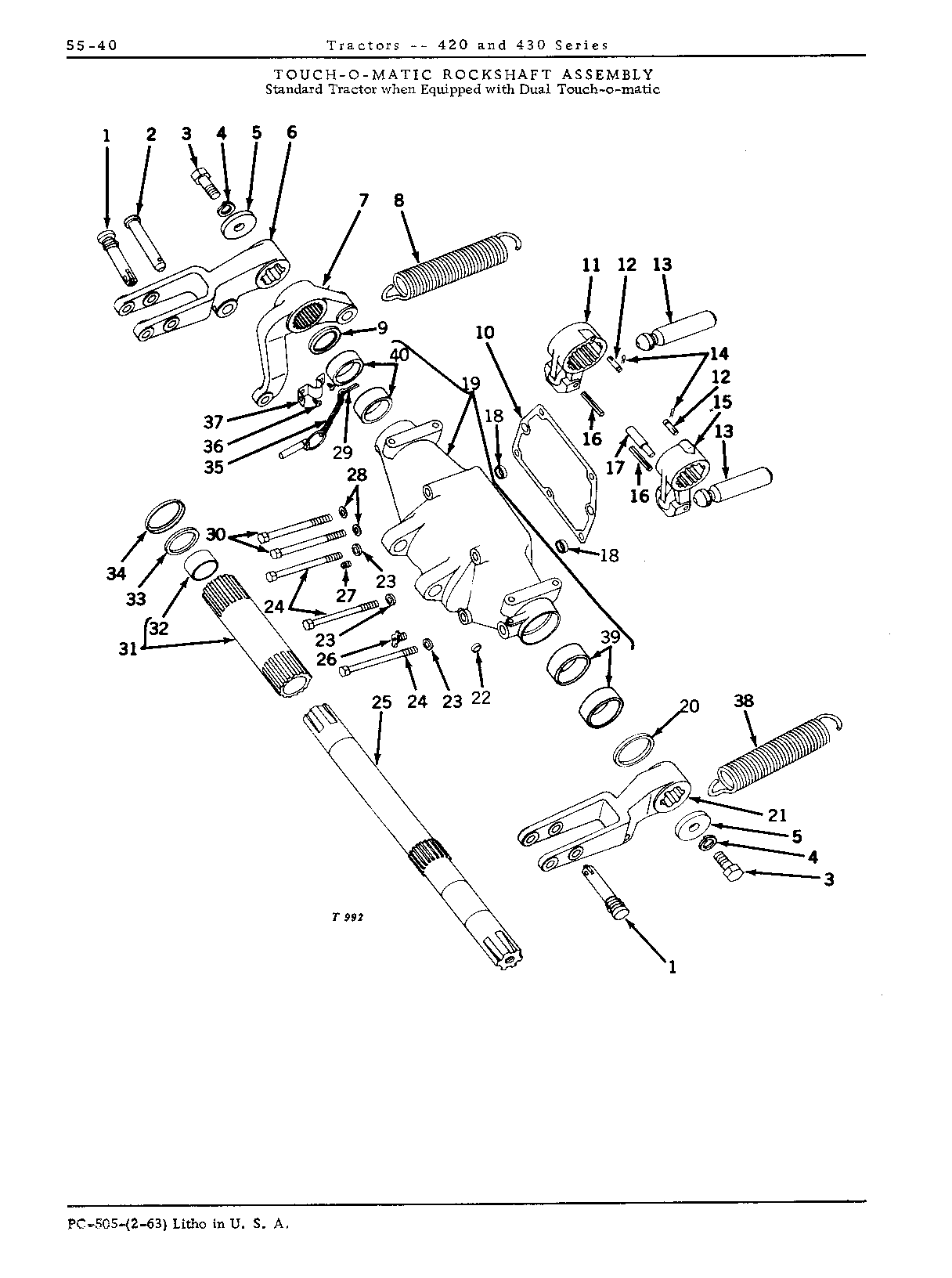 Rockshaft, Touch-o-matic (S with dual Touch-o-matic)