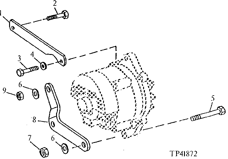 ALTERNATOR MOUNTING BRACKETS AND ADJUSTING STRAPS