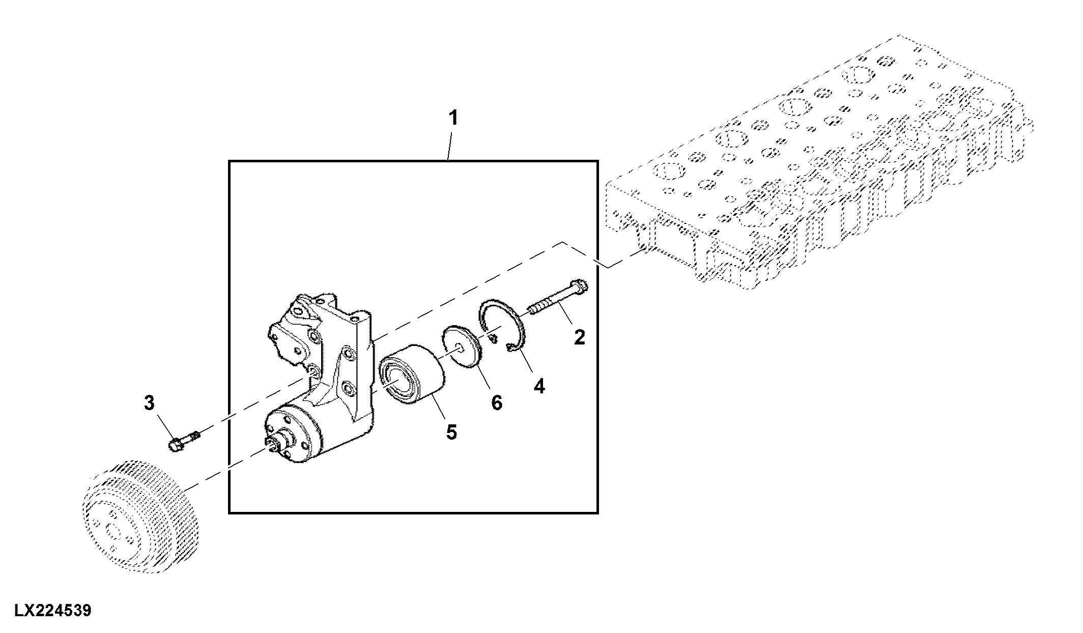 Support, Radiator Pulley
