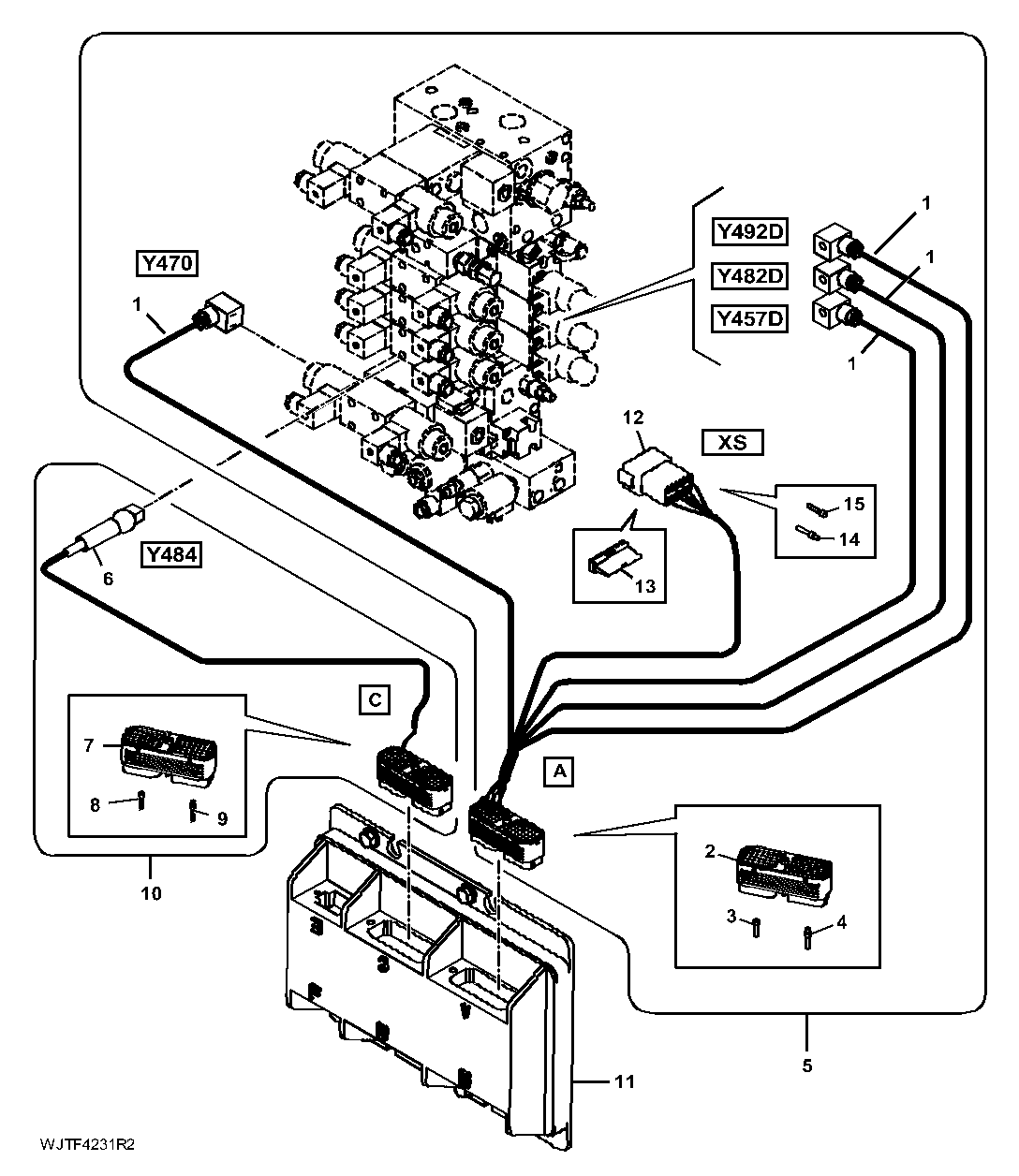 Wiring Harness, Connectors A and C, (TM300)