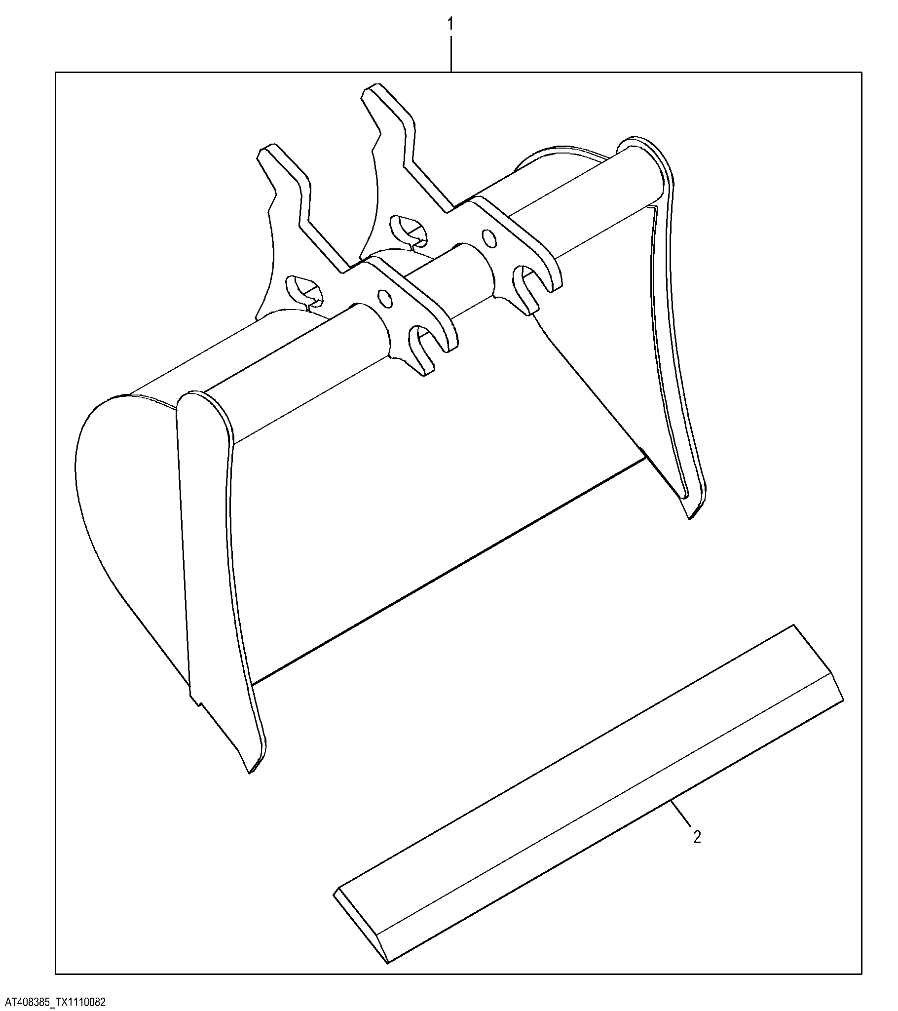 Ditch Cleaning Bucket, 106.68 cm (42 in), 0.27 m³ (9.6 ft³)