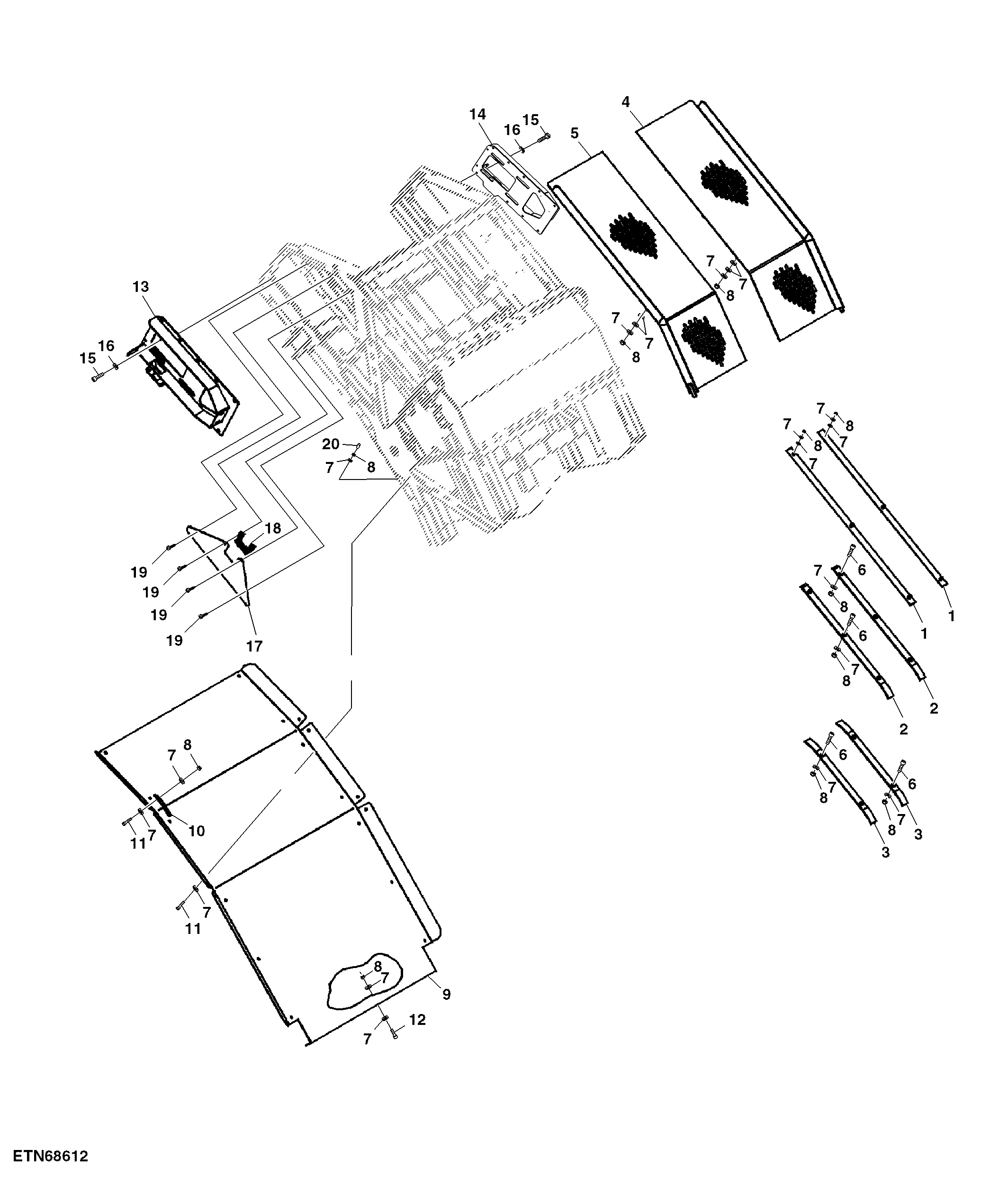 Elevator GP, Wearstrip And Floor, Upper Section, Option 6500