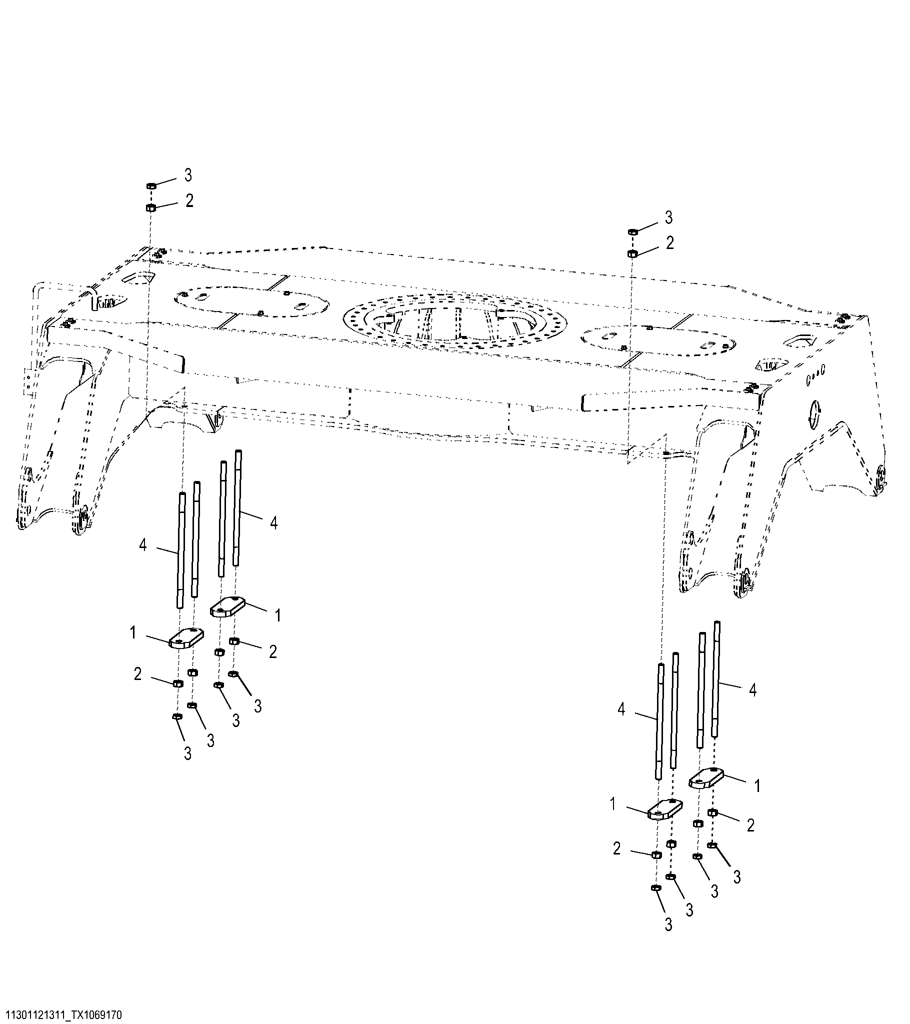 Trailer Mounting Hardware, Without Mobile Hydraulics