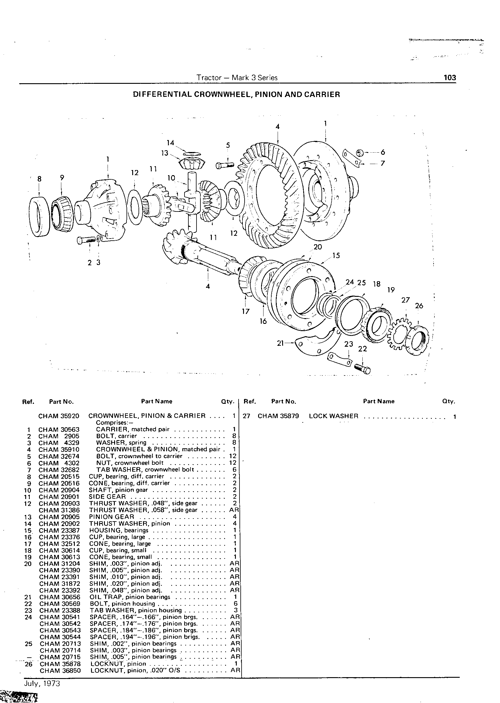 Crownwheel Pinion and Carrier