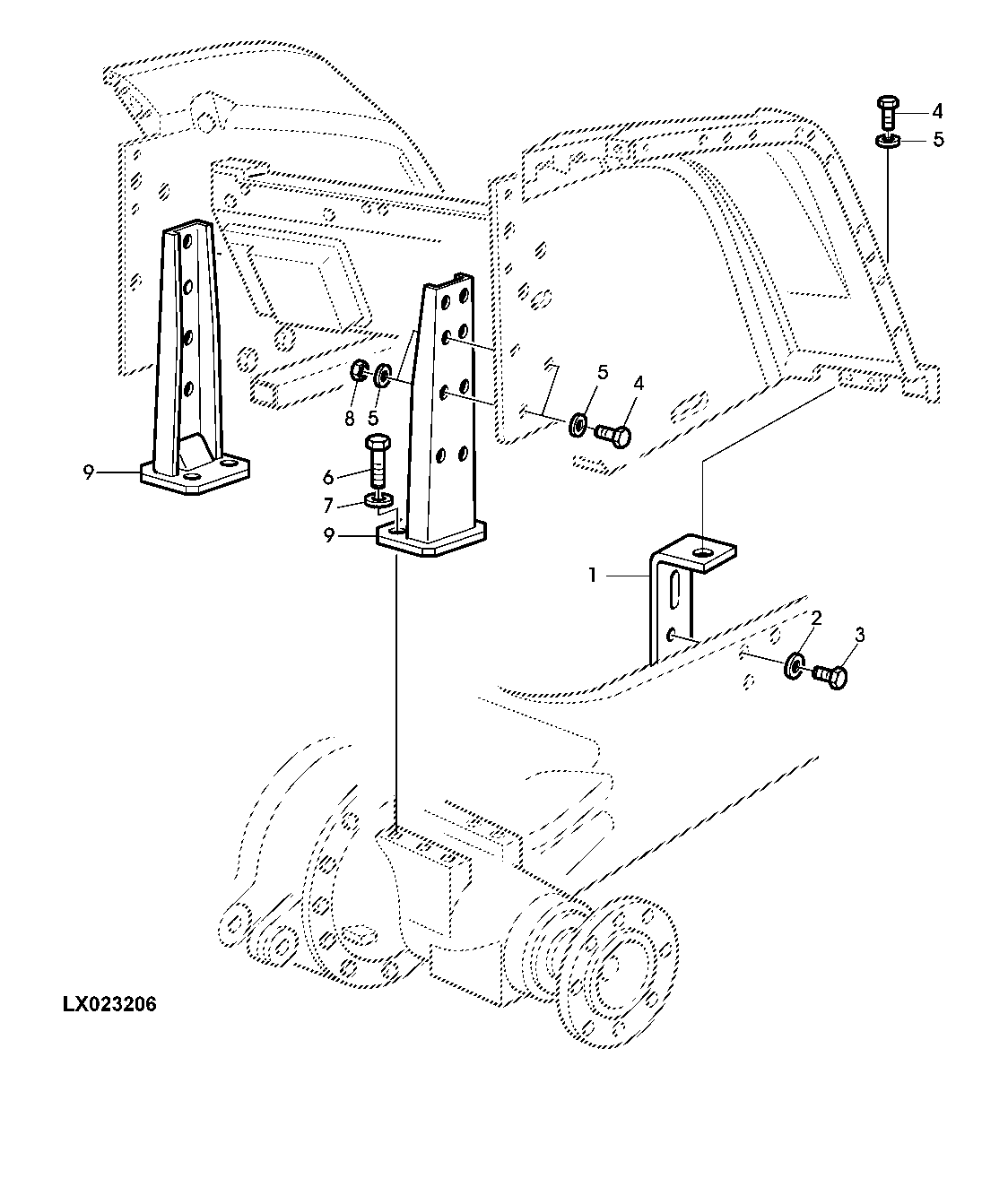 SUSPENSION FOR PLATFORM (WITHOUT 2-POST ROLL GARD)