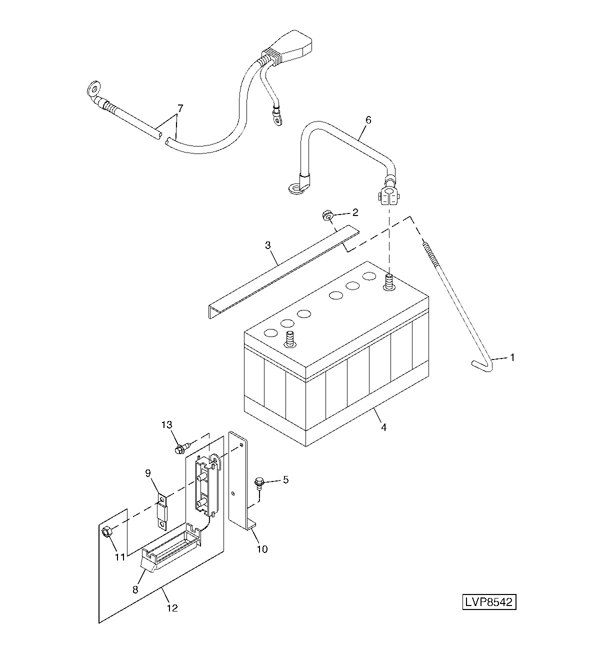 Battery And Cables, Straddle Mount ( - 360000)