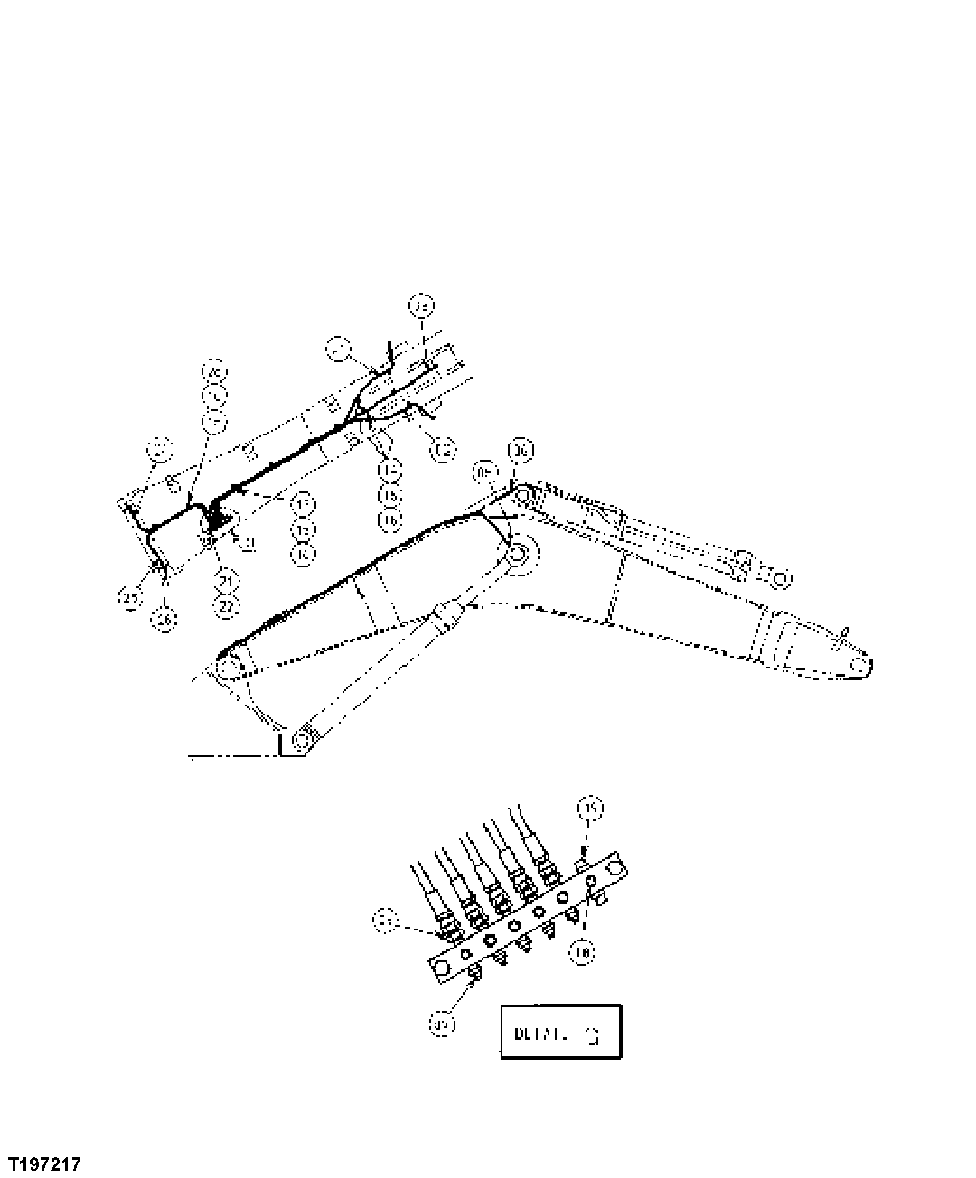 LUBRICATION HOSES AND LINES-BULK EXCAVATING BOOM