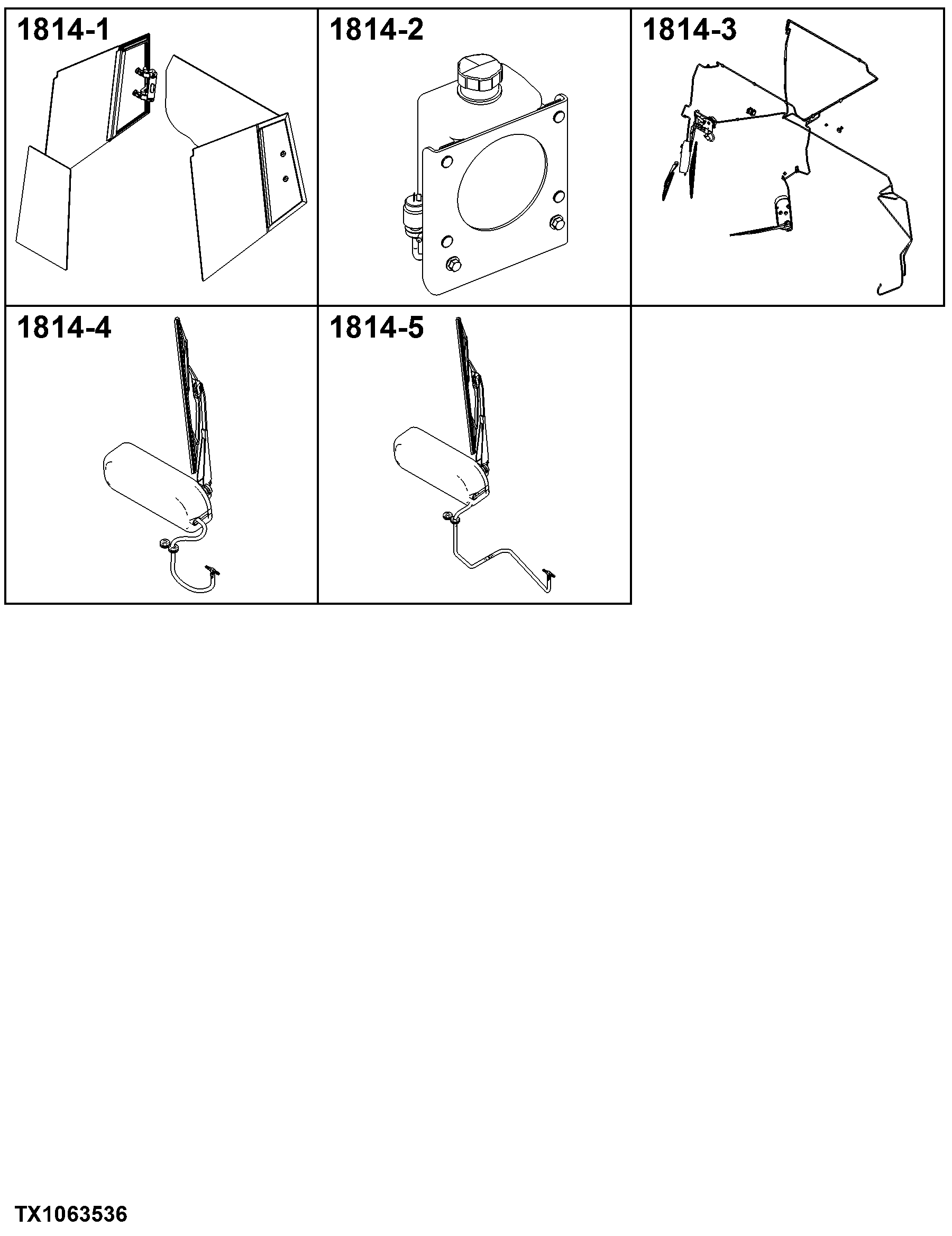 1814 Windshield & Wipers