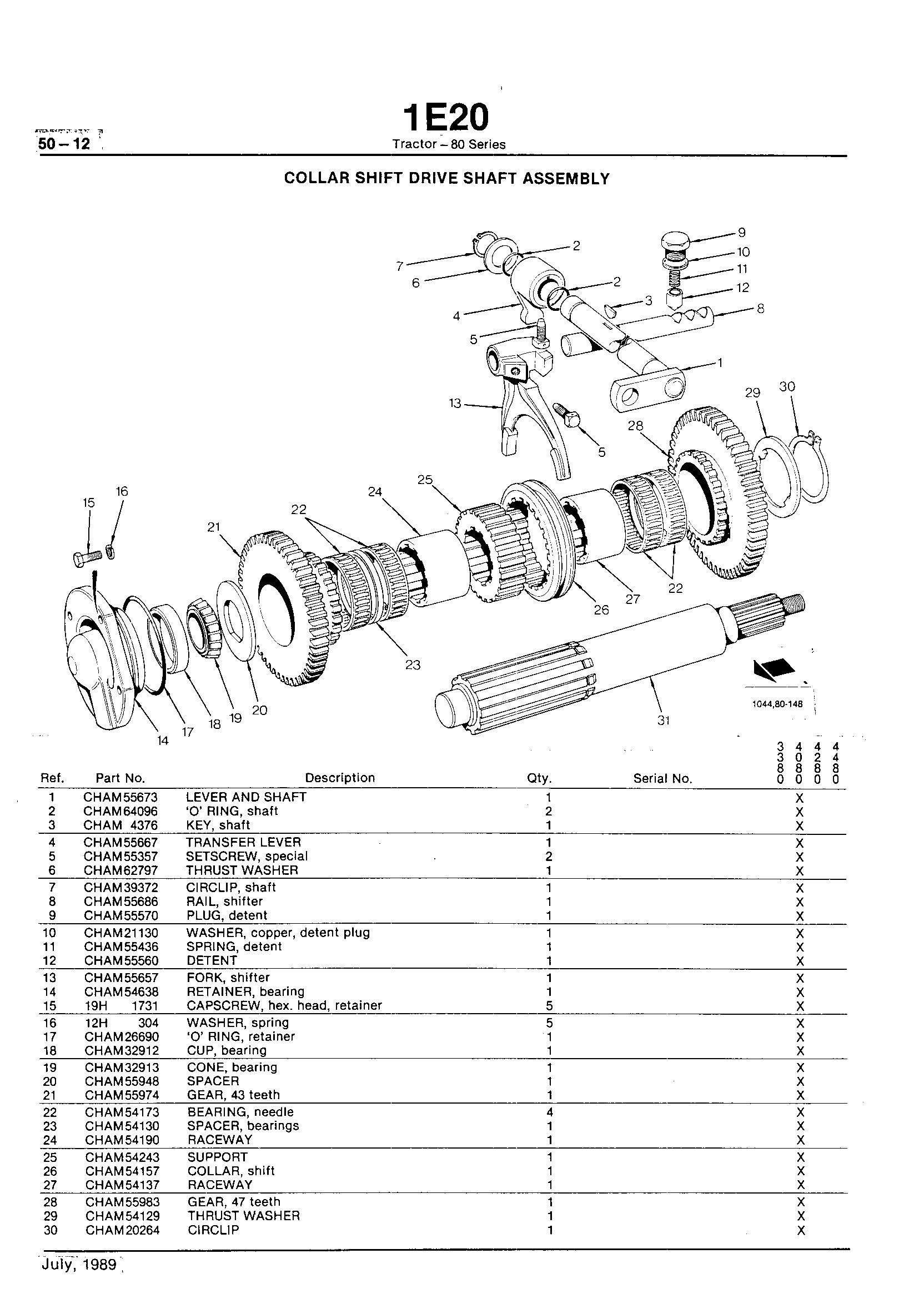 Power Train Collar Shift Drive Shaft Assembly
