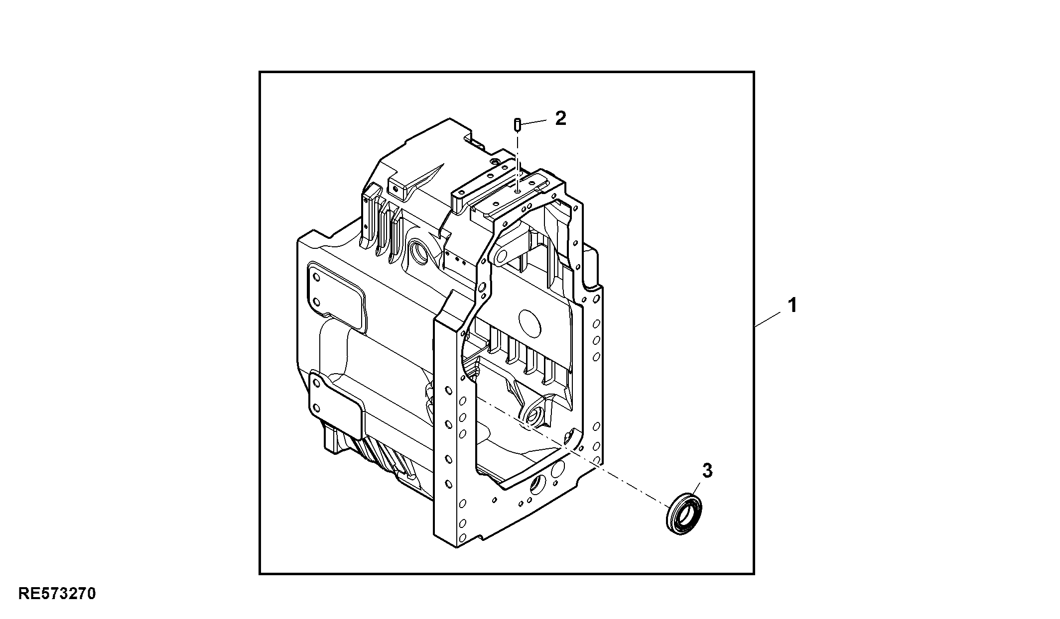 Transmission Housing, 16 Speed PST, W/ MFWD