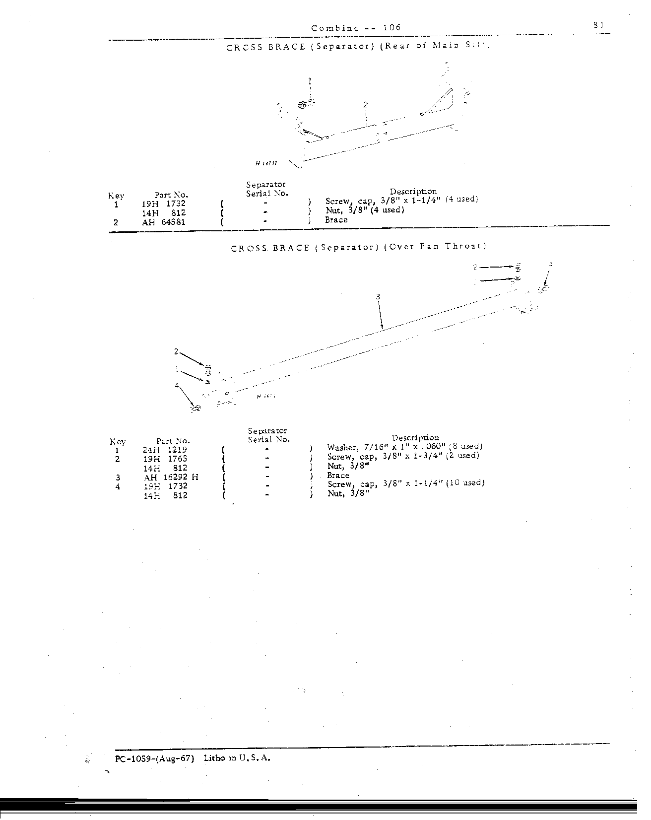 Separator Front, Top, and Side Sheets, Rear Hood, Ladder, Braces, and Skid (Continued)