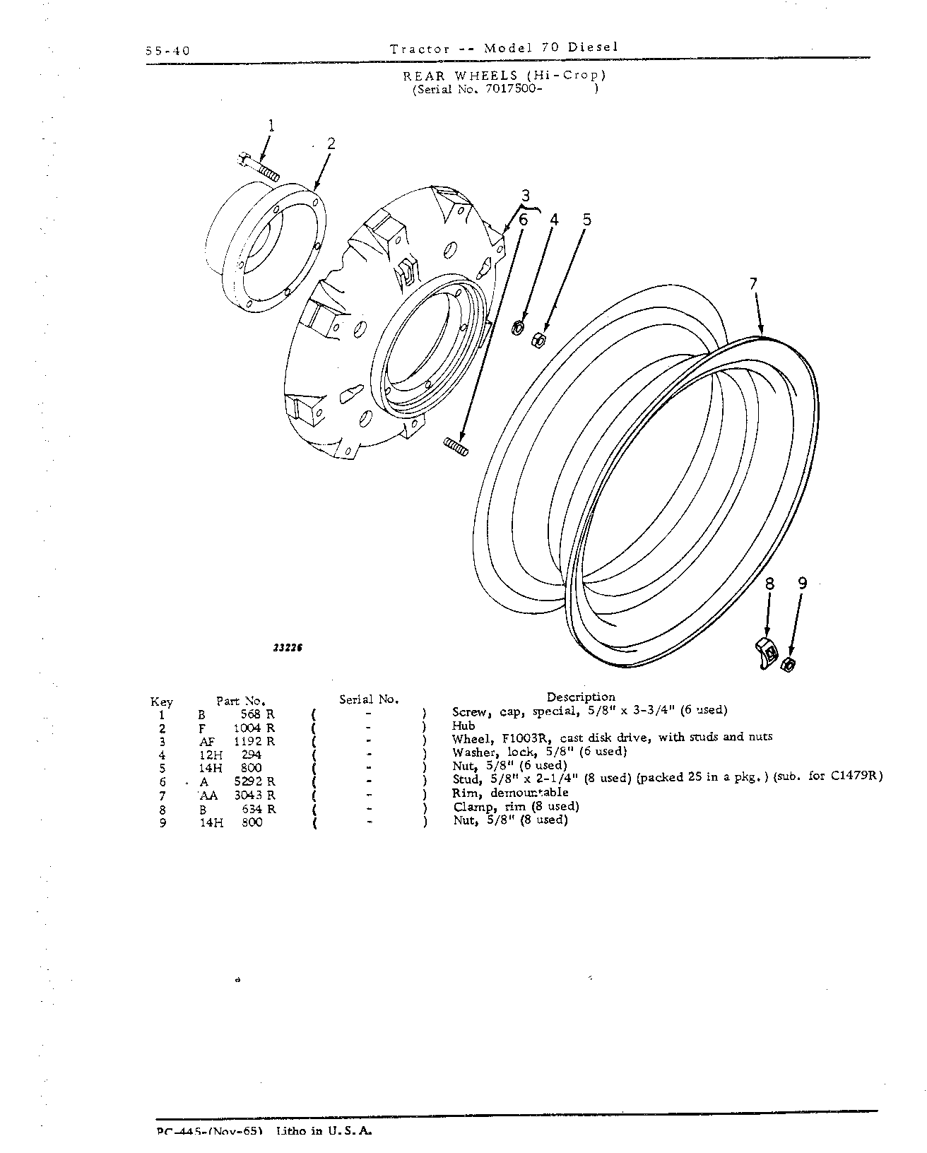 Section 55 - Steering Mechanism, Front End Equipment, and Rear Wheels (Continued)