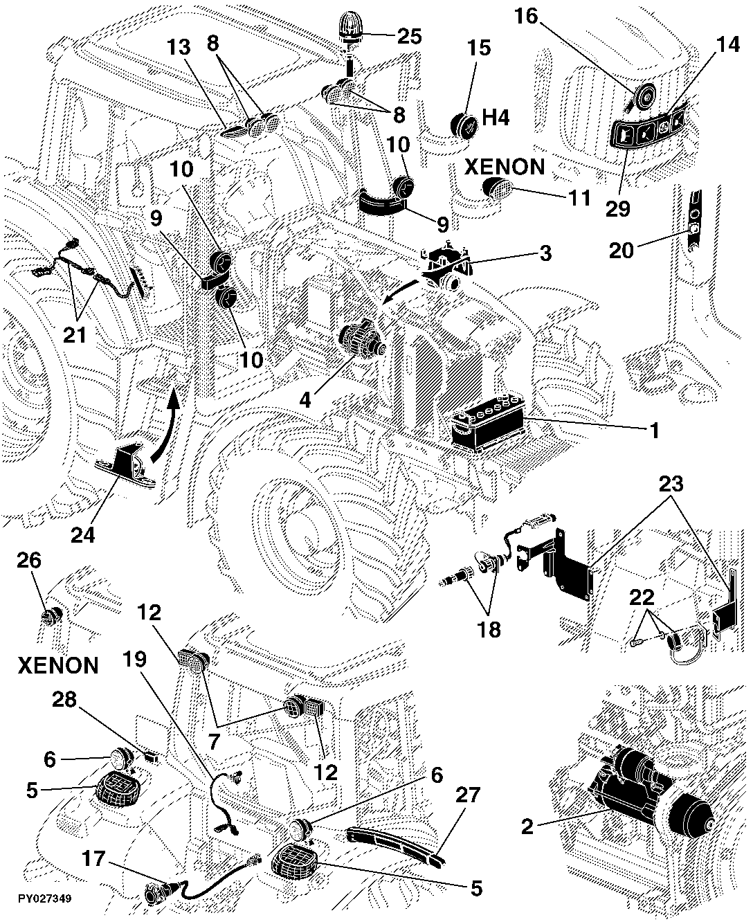 41 ELECTRICAL COMPONENTS / BASIC EQUIPMENT WITHOUT WIRING HARNESSES