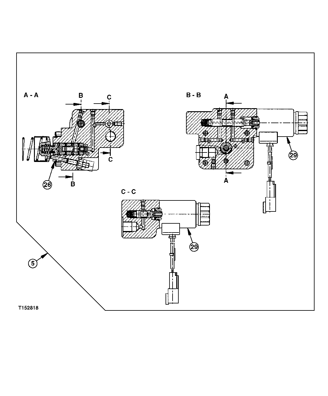 HYDROSTATIC MOTOR REGULATOR CONTROL VALVE (SN 680160- )