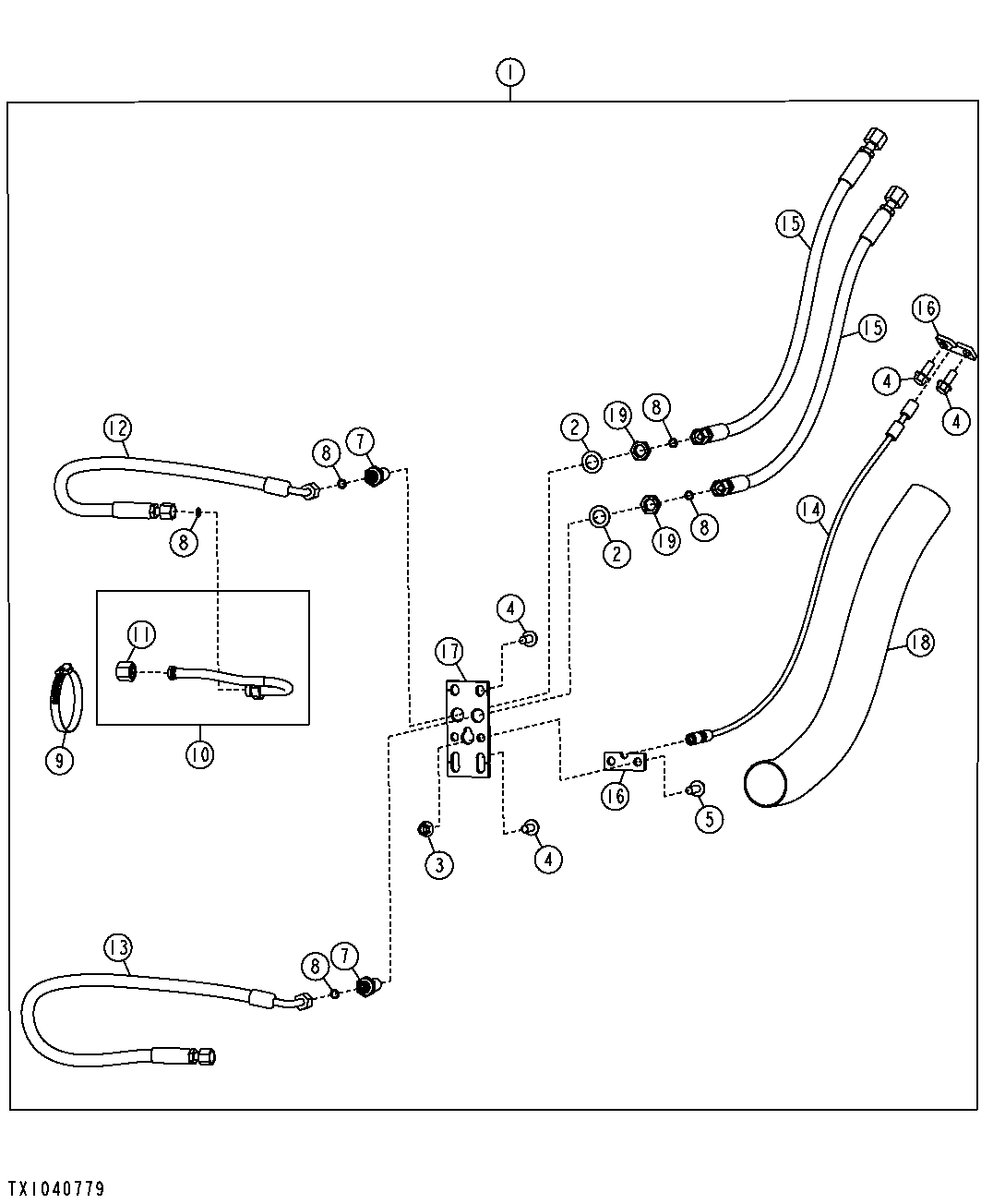Cable Reinforced Hi-Vis Coupler Hydraulics (Powerllel™) ( - 609734)