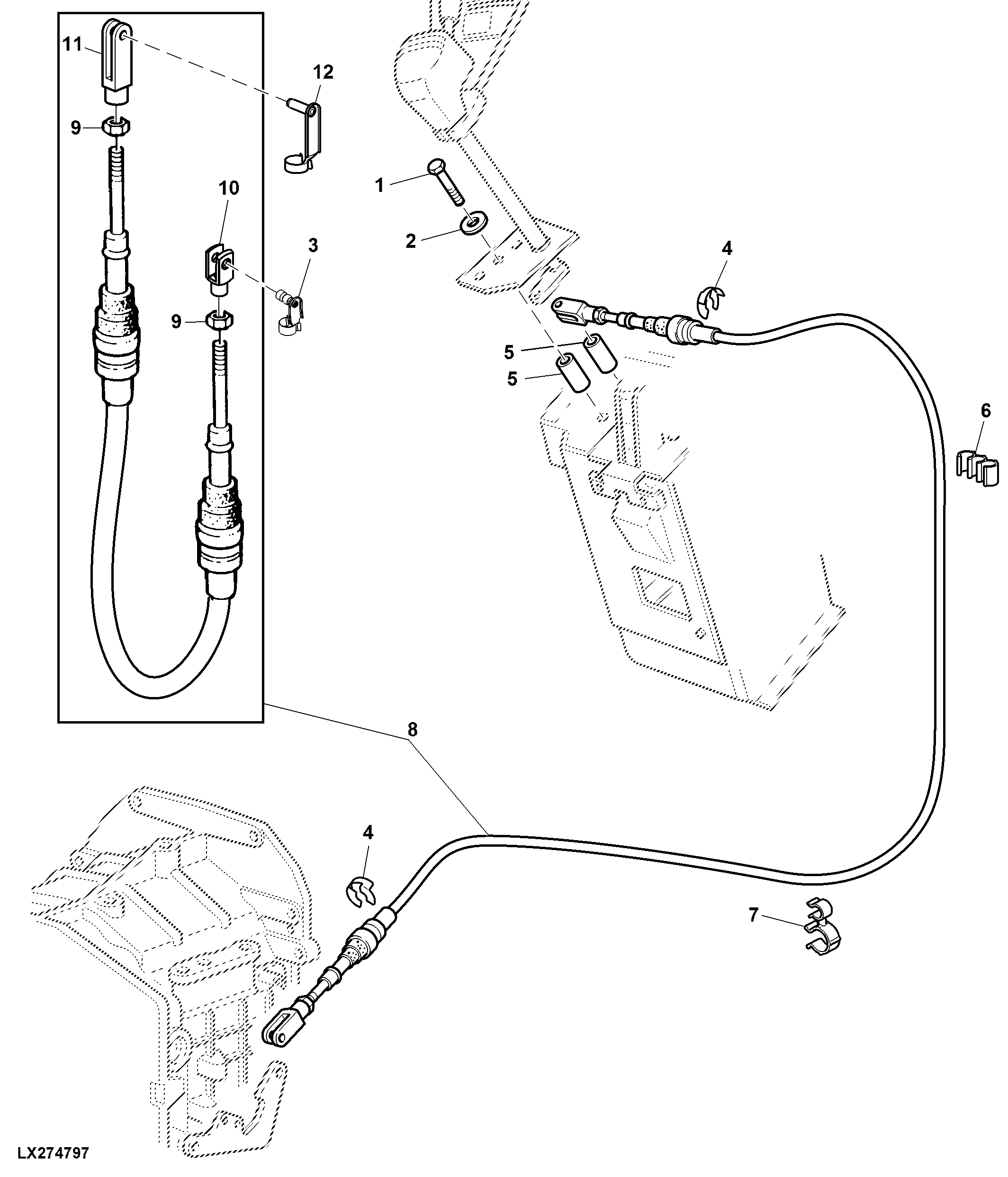 SHIFTING PARTS, MECH. REVERSER CONTROL AT STEERING COLUMN