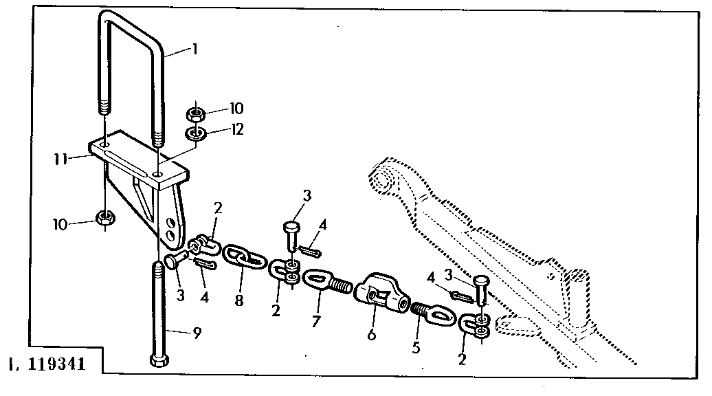 Stabilizer Chain (With Telescopic And Hook-Type Draft Links)