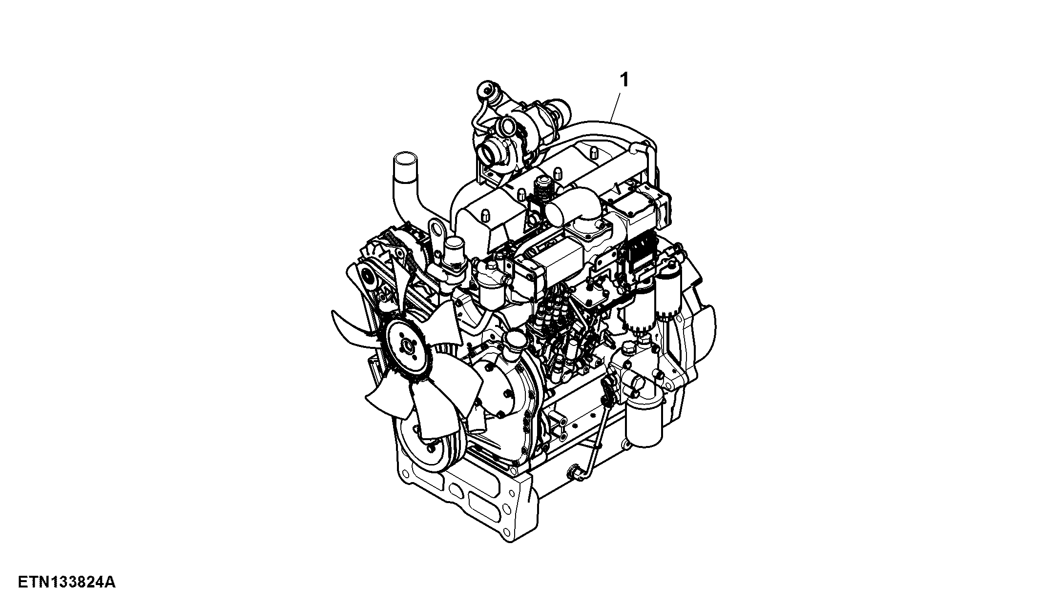 Engine, W/ Air Compressor