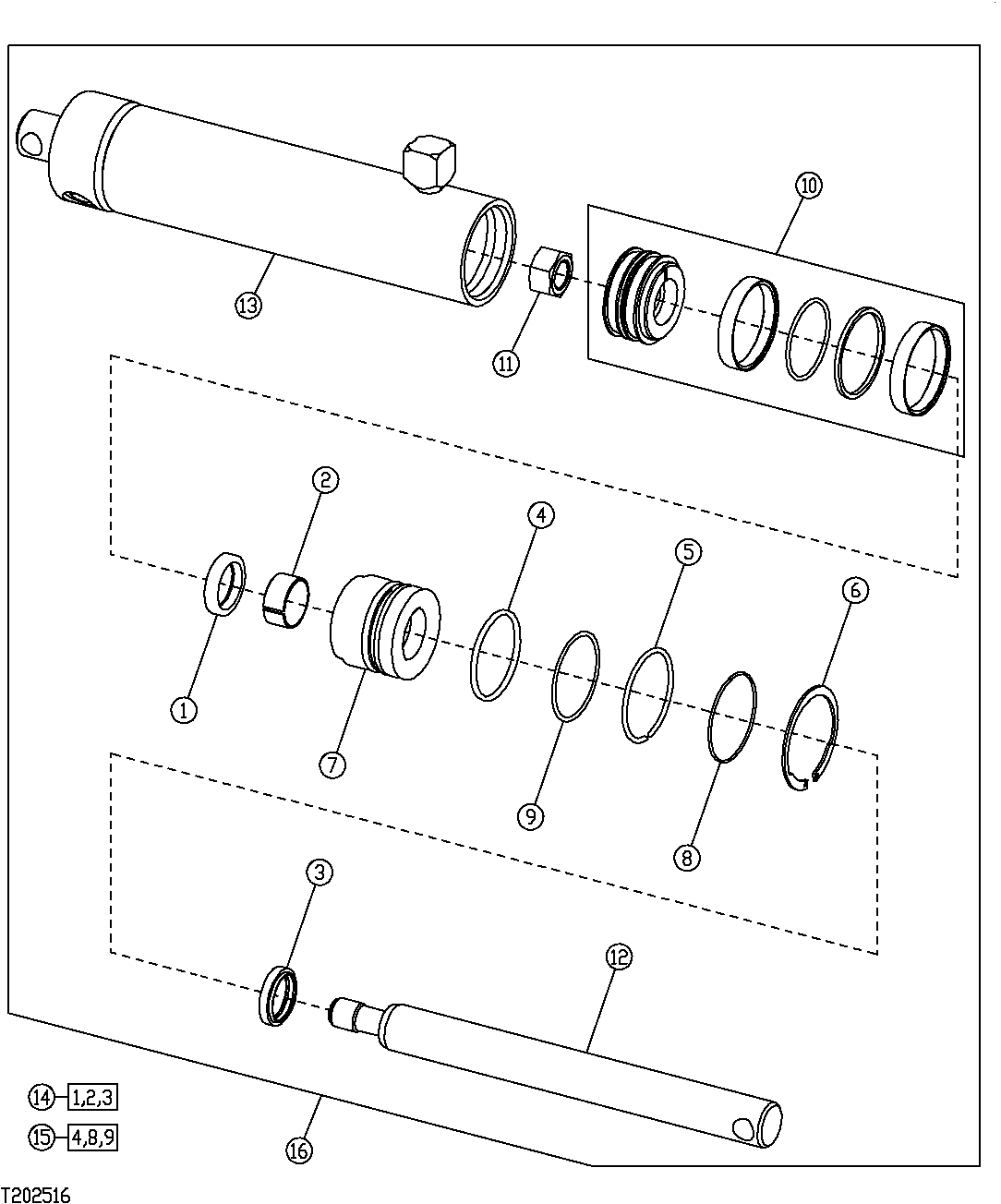 ATTACHMENT COUPLER HYDRAULIC CYLINDER (BOLT-ON PINS)