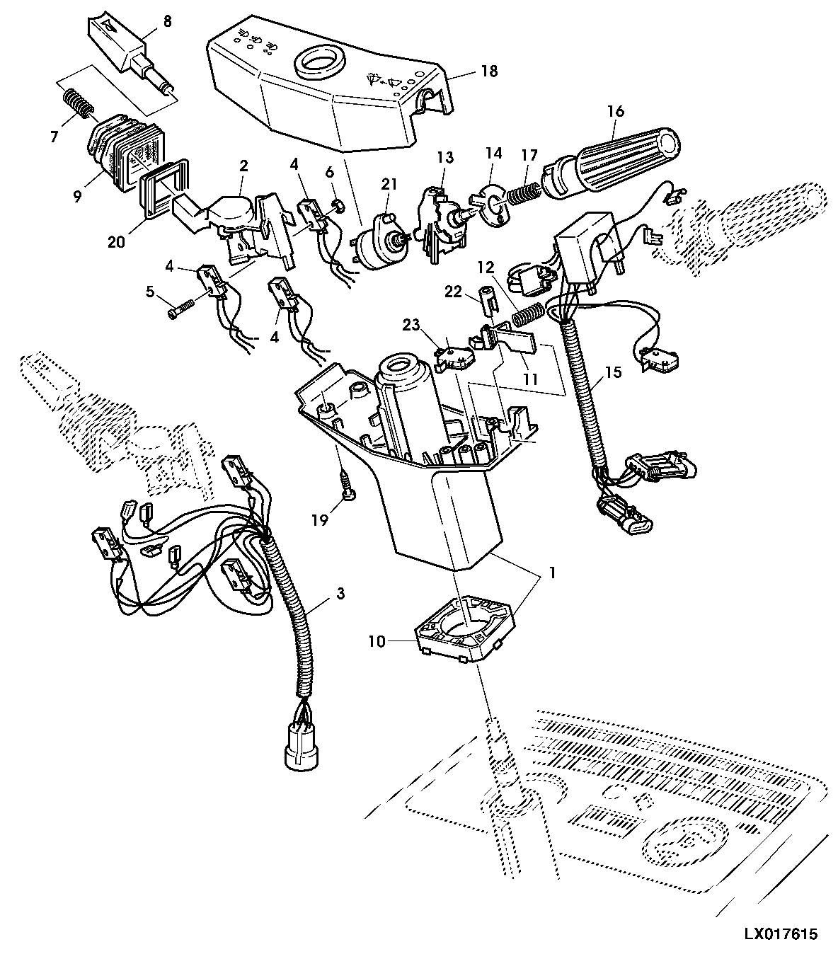 MULTIFUNCTION UNIT (W/O ELECTR. REVERSER CONTROL)
