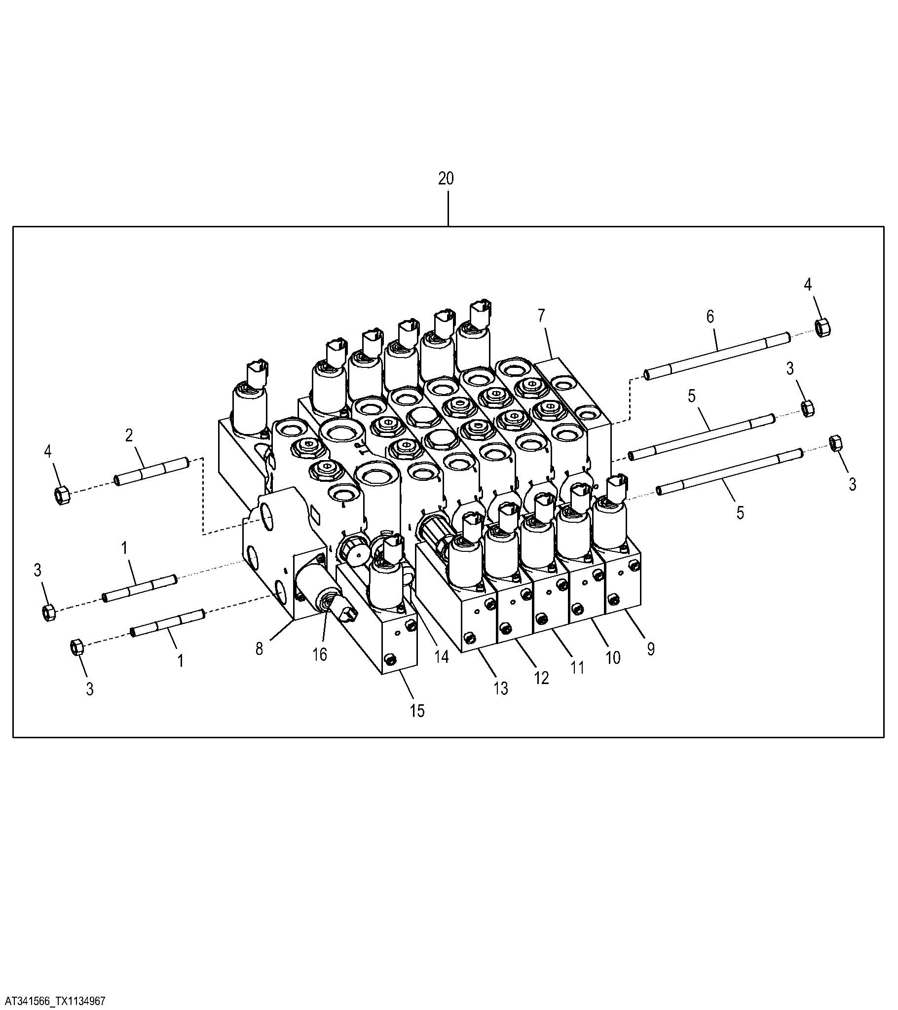 Electrohydraulic 6 Function Valve (Front) (Grade Pro)