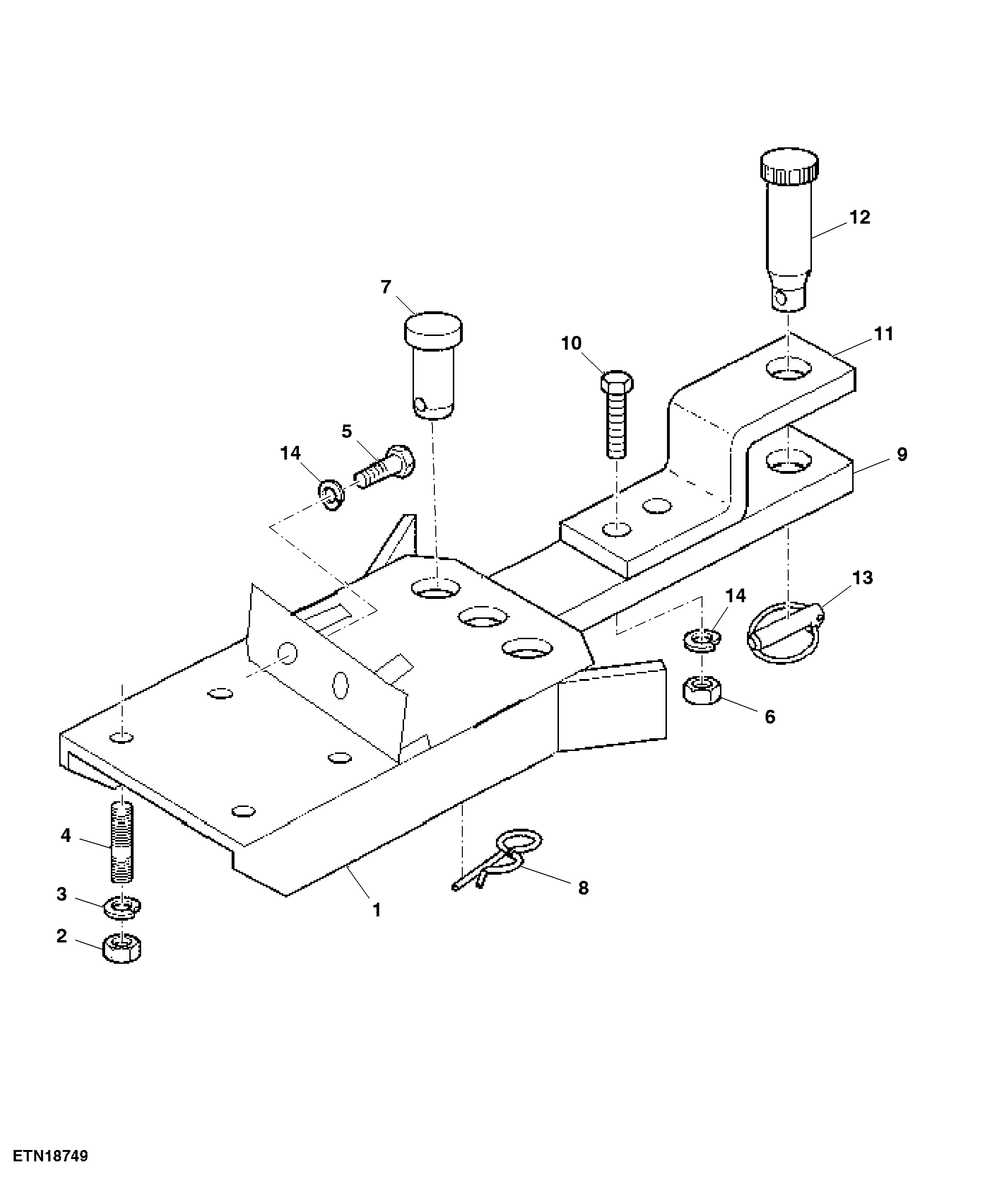 Swing Drawbar For Implement Assembly (Optional)