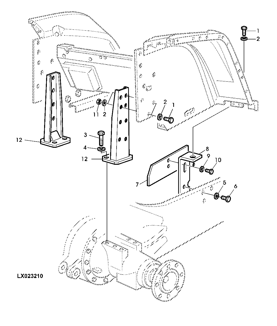 SUSPENSION FOR PLATFORM (WITHOUT 2-POST ROLL GARD)