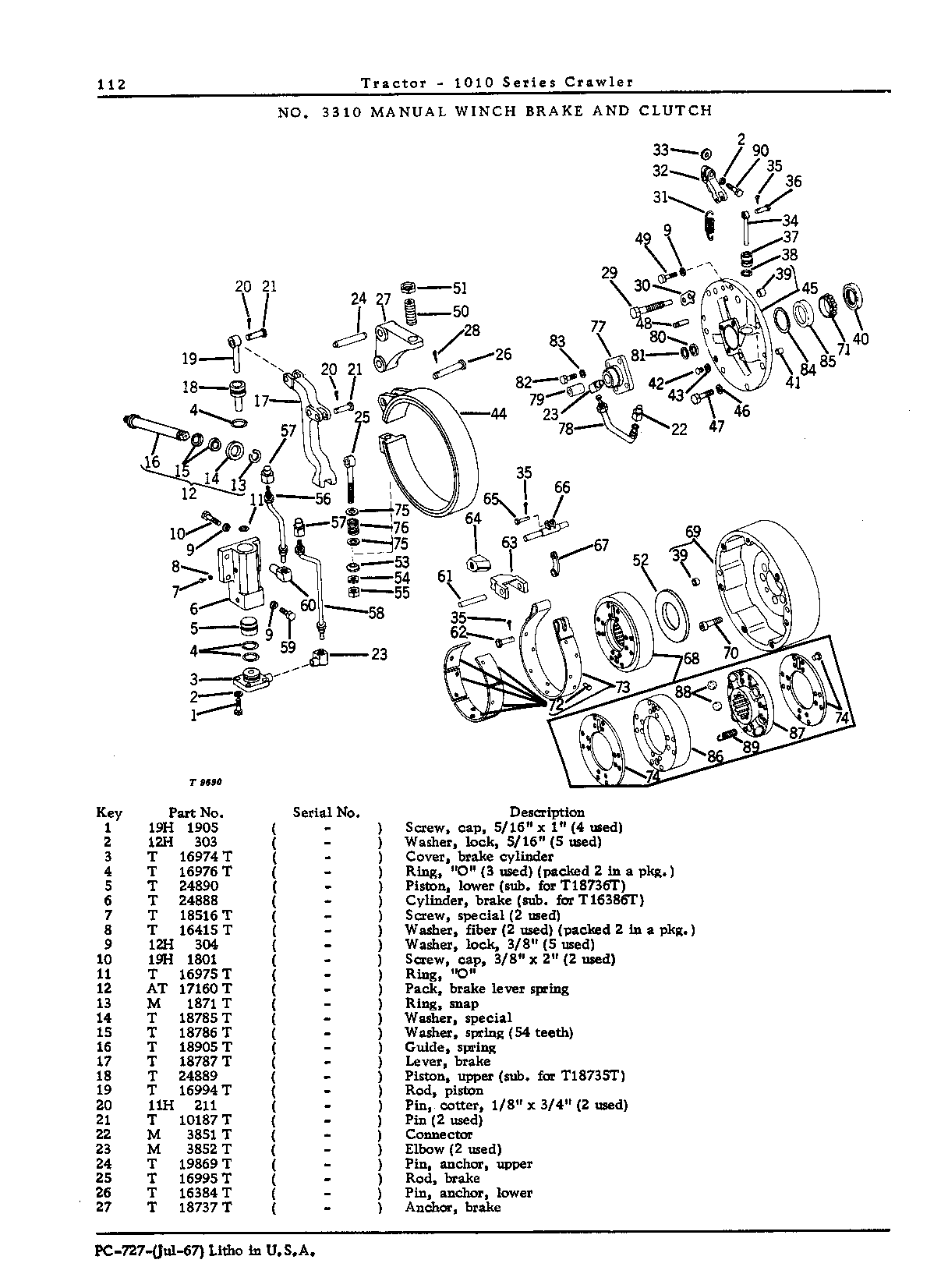 Brake rod, winch (Continued)