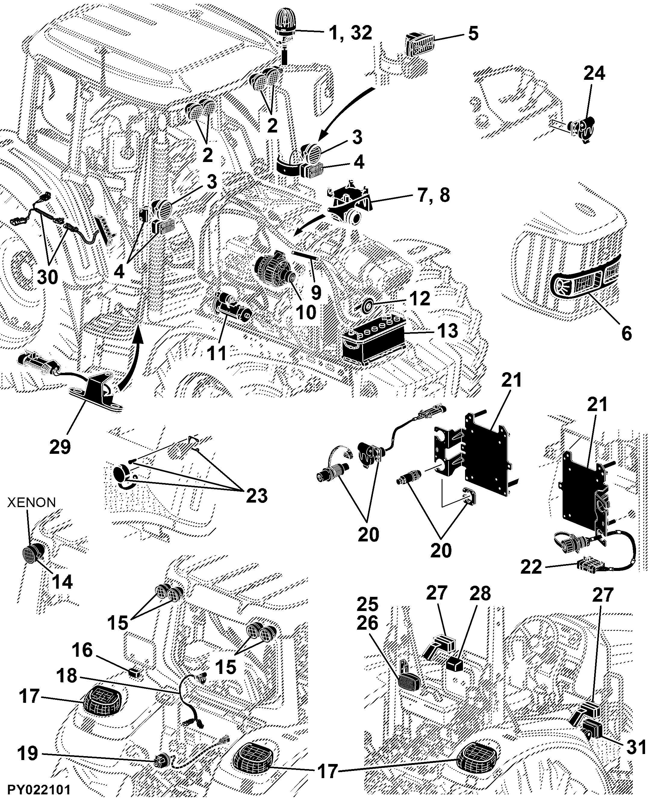 41 ELECTRICAL COMPONENTS / BASIC EQUIPMENT WITHOUT WIRING HARNESSES