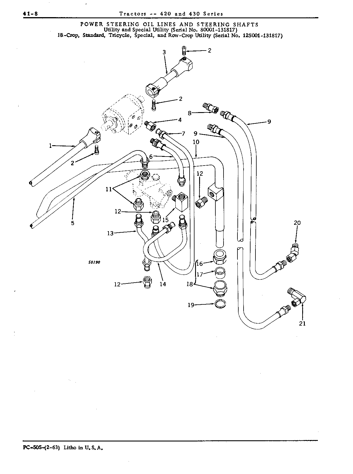 Hose, power steering (80001 - 131817)