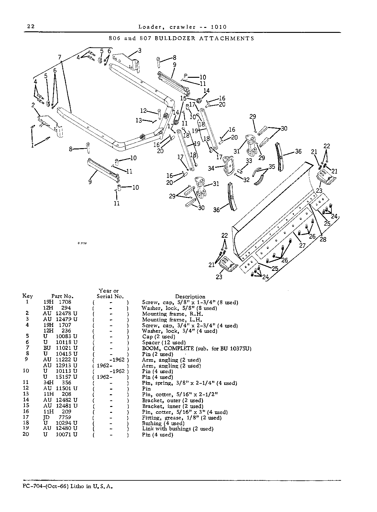 Attachments, bulldozer - 806 and 807