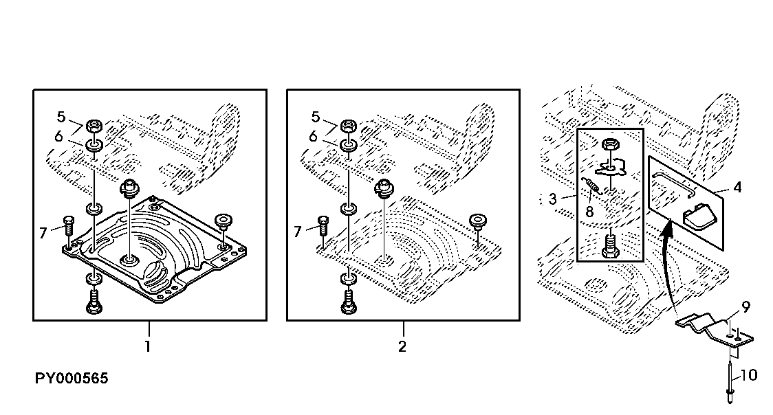 INTERNAL ADAPTER FOR 15-DEG. SWIVEL (SUPER COMFORT SEAT MSG85/MSG95)