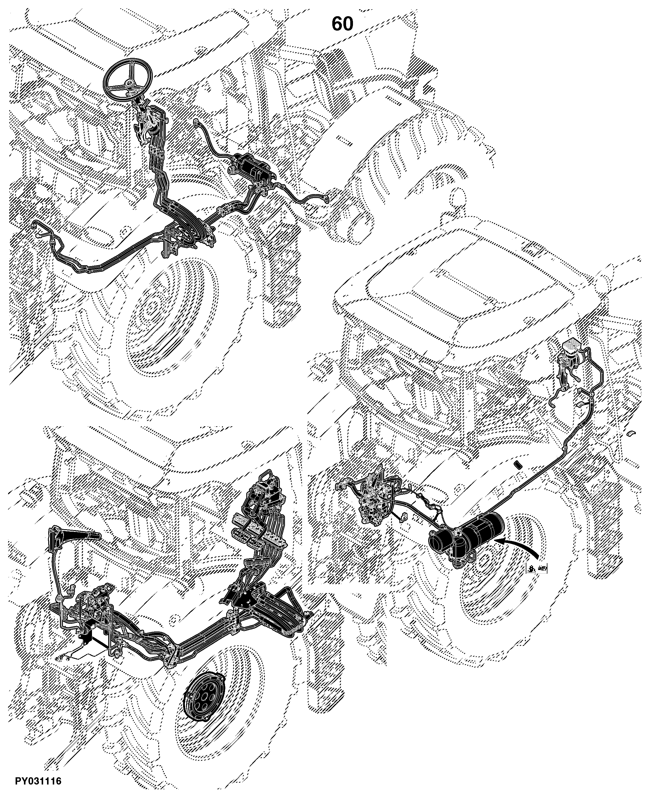 6150R Tractor (Europe Edition, Engine SN: 6068RXXXXXX)(Interim Tier 4)